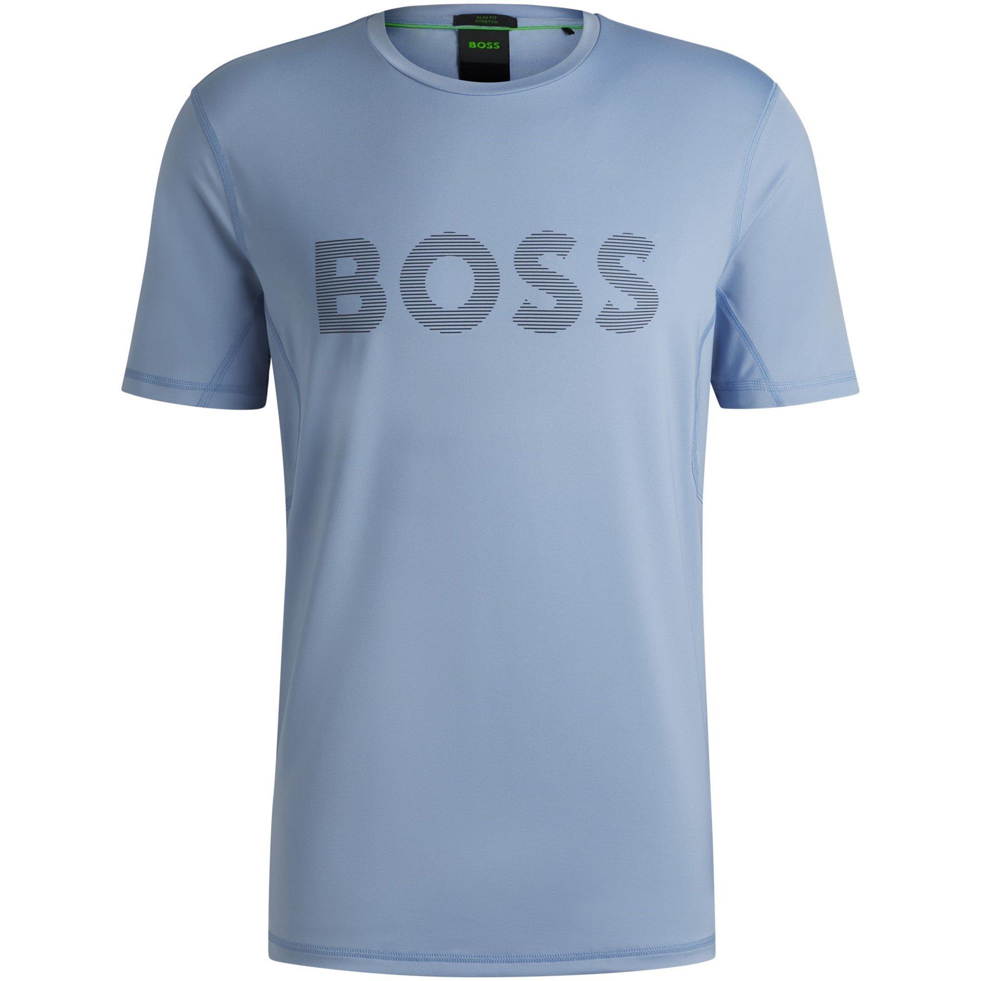 Boss Men's Active Short Sleeve T-Shirt - Open Blue 498 - L
