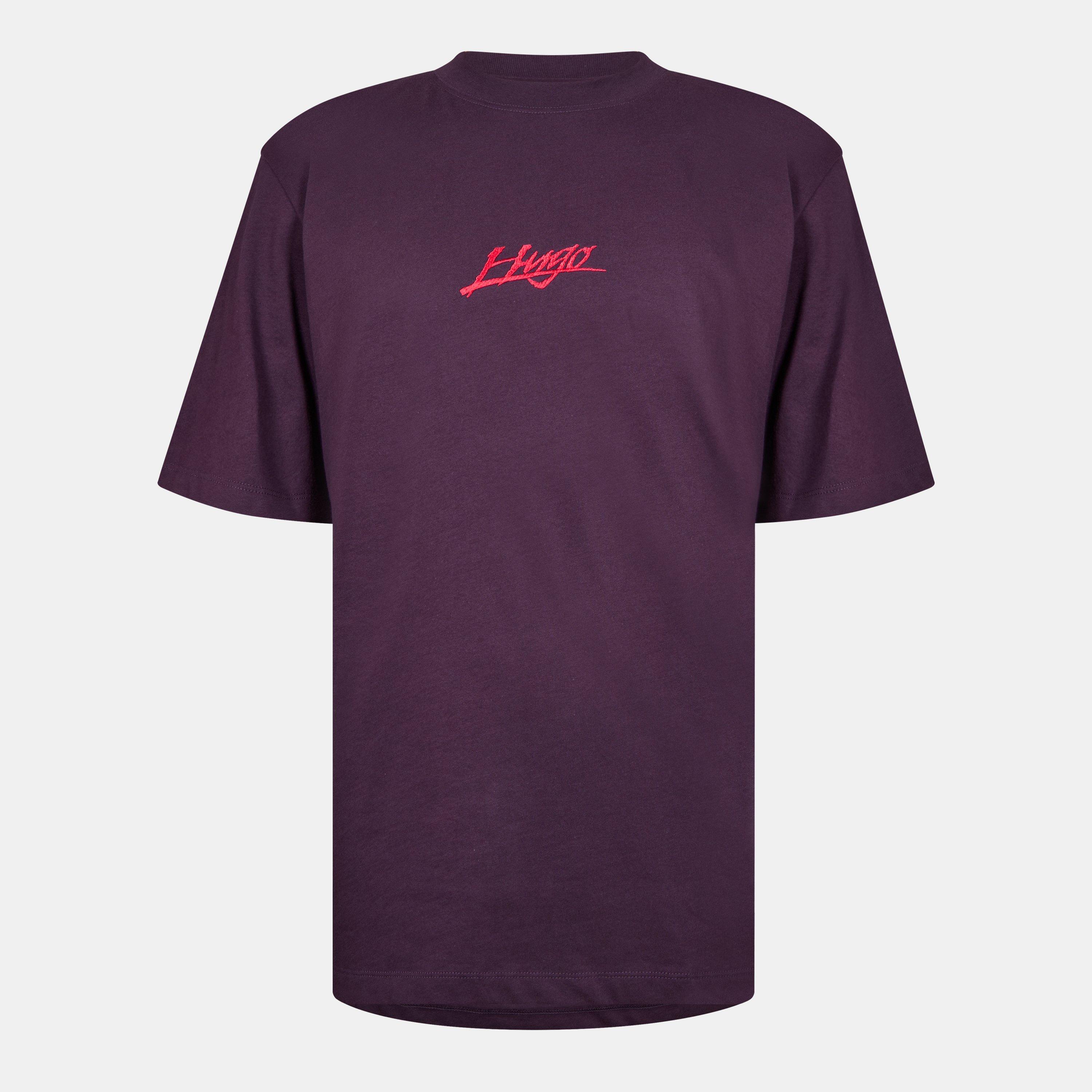 Open Purple - Hugo - Logo Print Relaxed Fit T-Shirt - 2