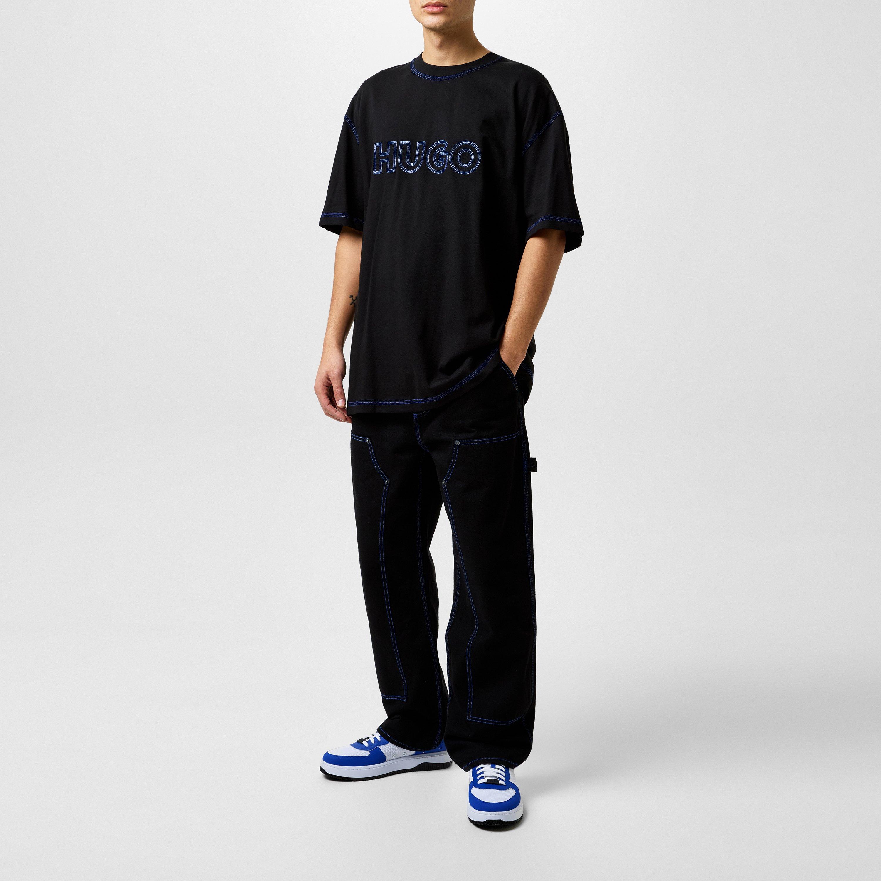 Black 001 - Hugo - Men's Nitlogo Regular Fit T-Shirt - 6