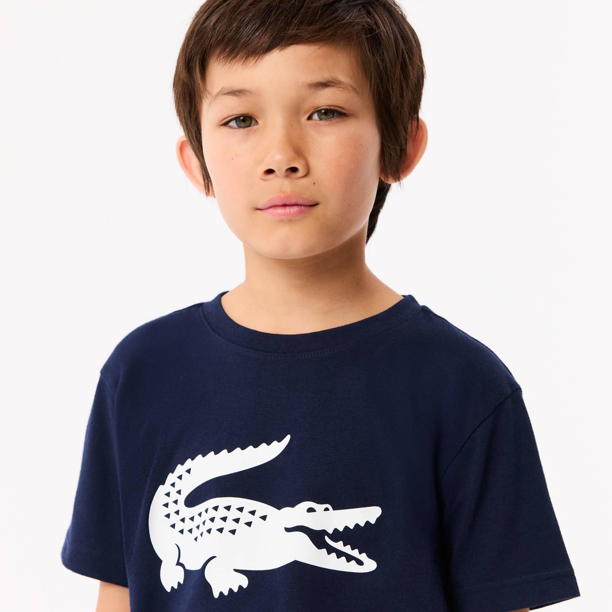 Navy 525 - Lacoste - Regular Fit Large Logo T-Shirt - 2