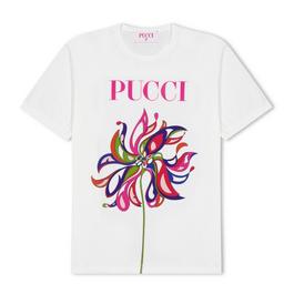 PUCCI Logo Flower T-Shirt Juniors