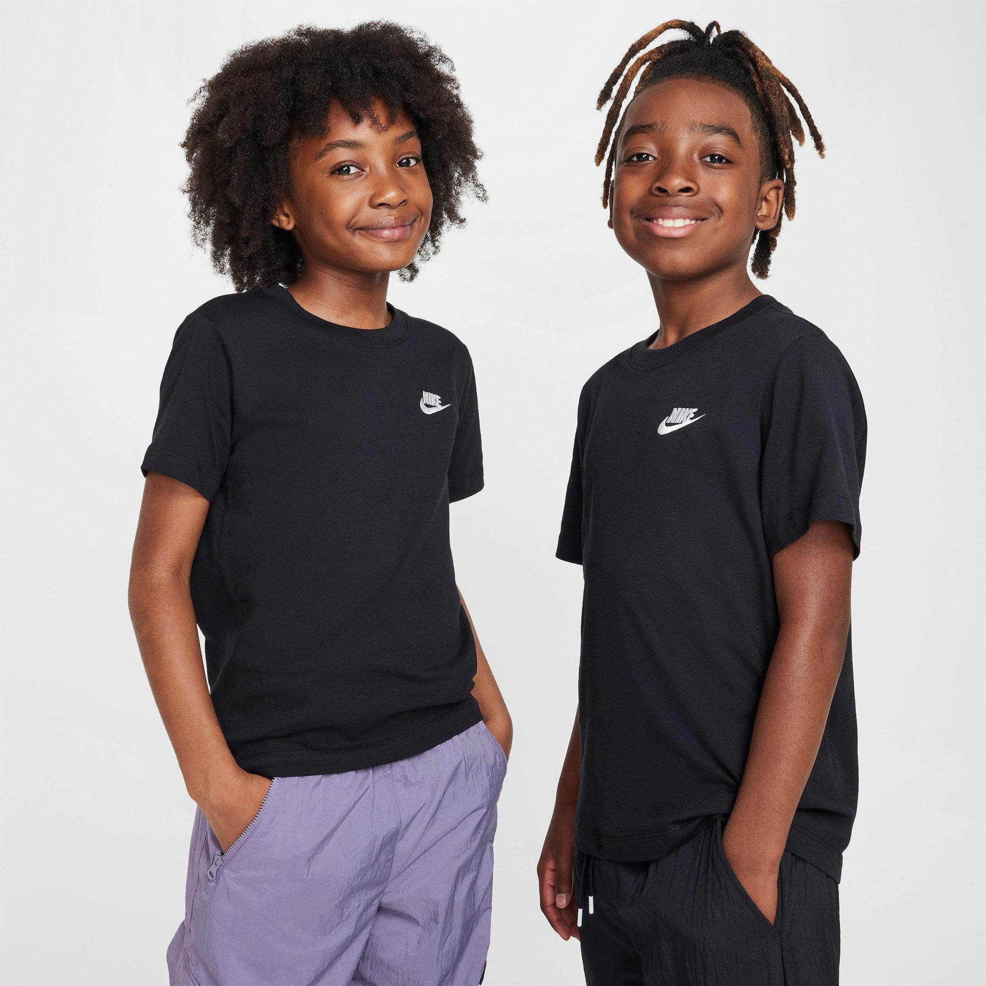 Black - Nike - Sportswear Embroidered Futura Juniors T Shirt - 1