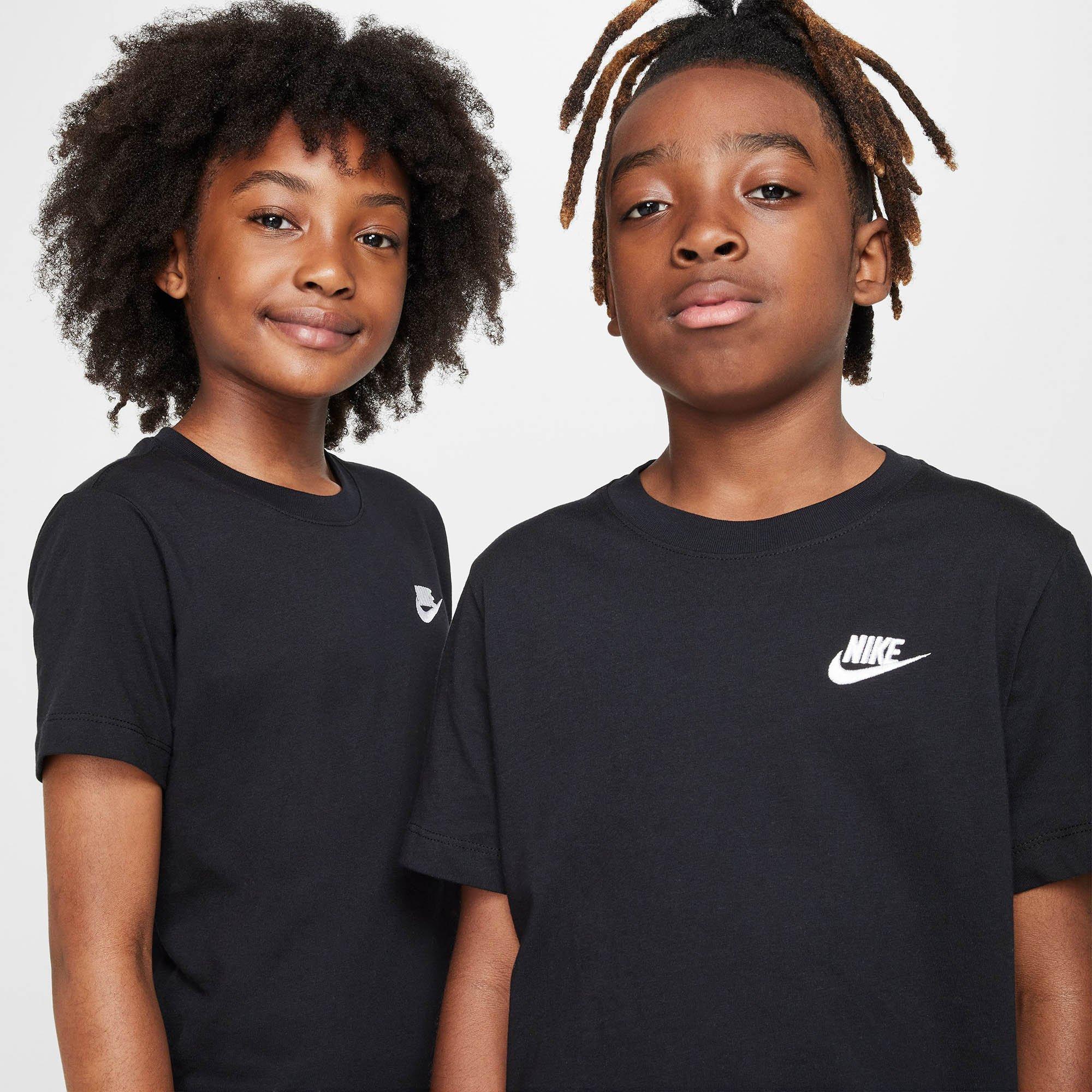 Black - Nike - Sportswear Embroidered Futura Juniors T Shirt - 3