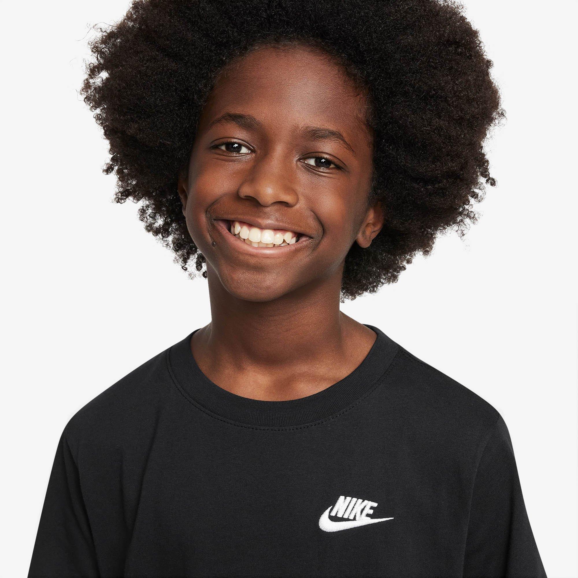 Black - Nike - Sportswear Embroidered Futura Juniors T Shirt - 4