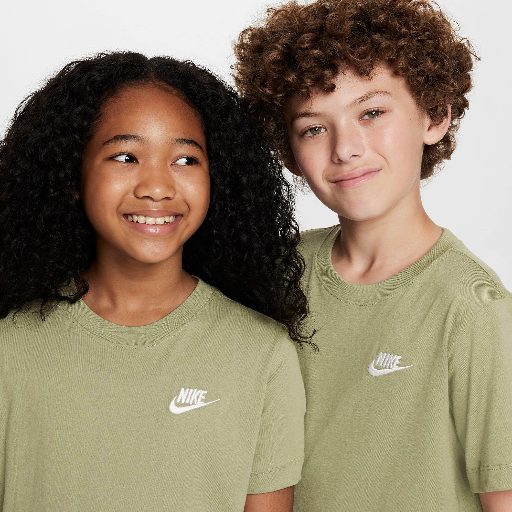 Oil Green - Nike - Sportswear Embroidered Futura Juniors T Shirt - 3
