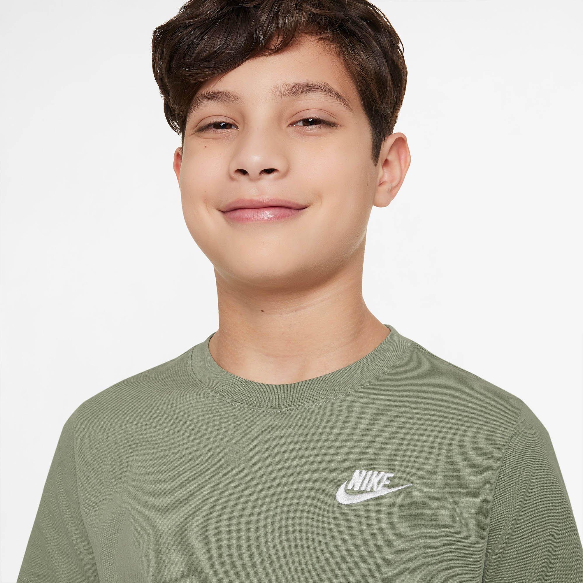 Oil Green - Nike - Sportswear Embroidered Futura Juniors T Shirt - 4