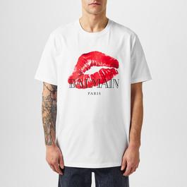 Balmain Kiss Logo T Shirt