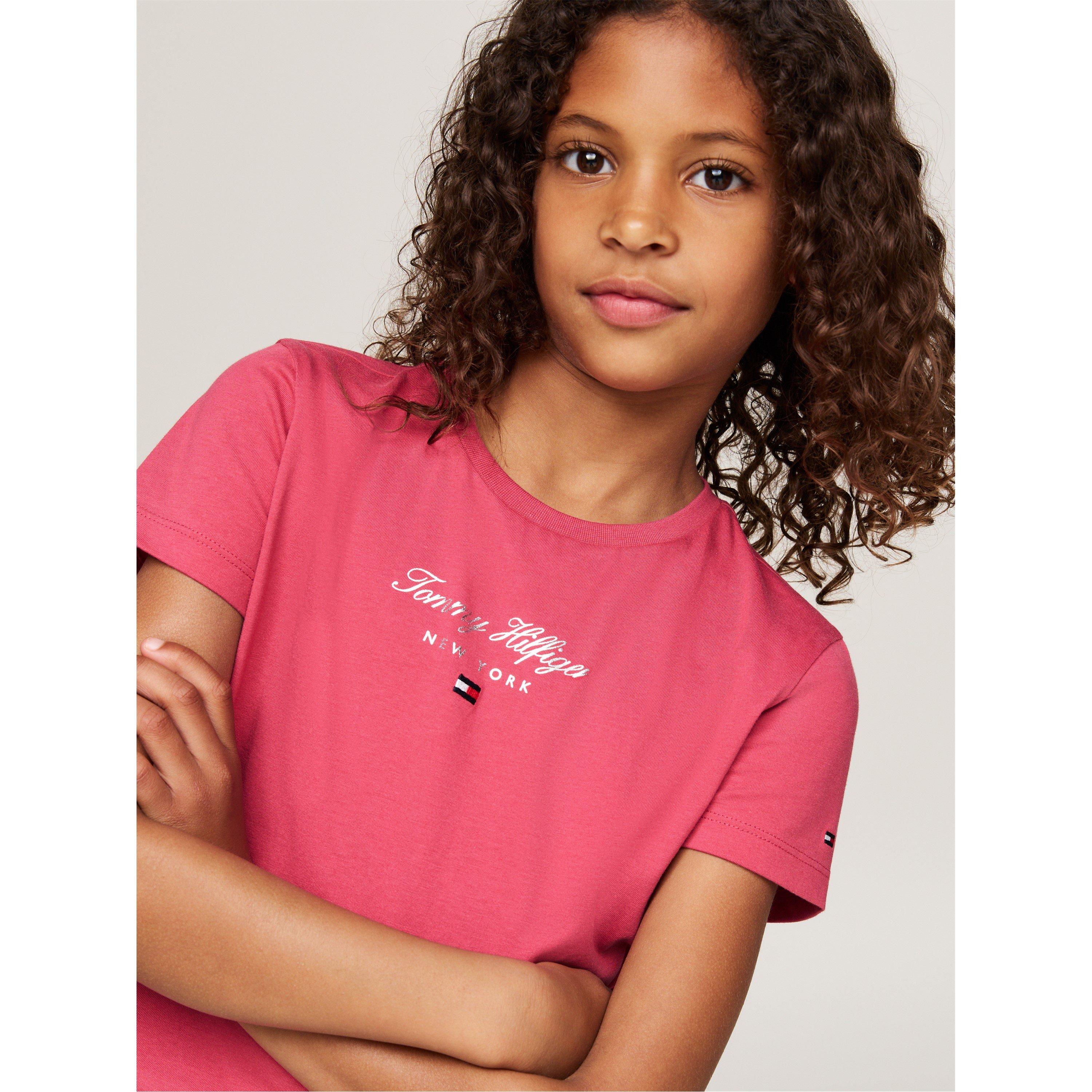 Pink XI0 - Tommy Hilfiger - NYC Foil Short Sleeve T-Shirt Juniors - 2