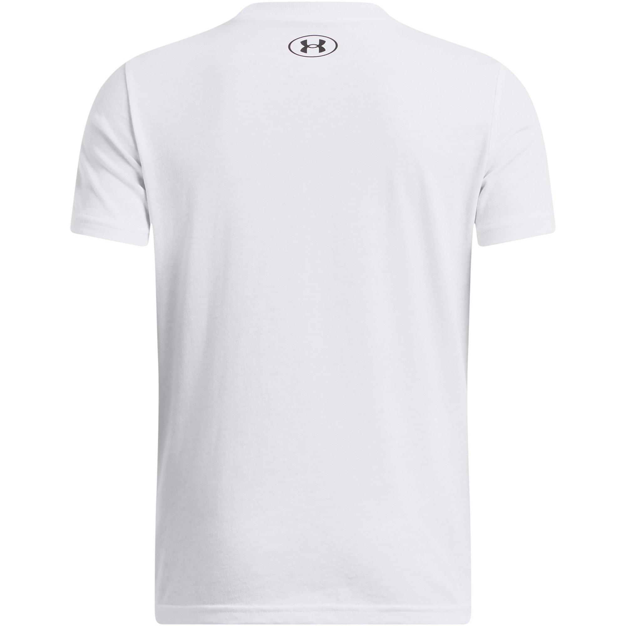 White - Under Armour - Left Chest Logo Short Sleeve Juniors - 2