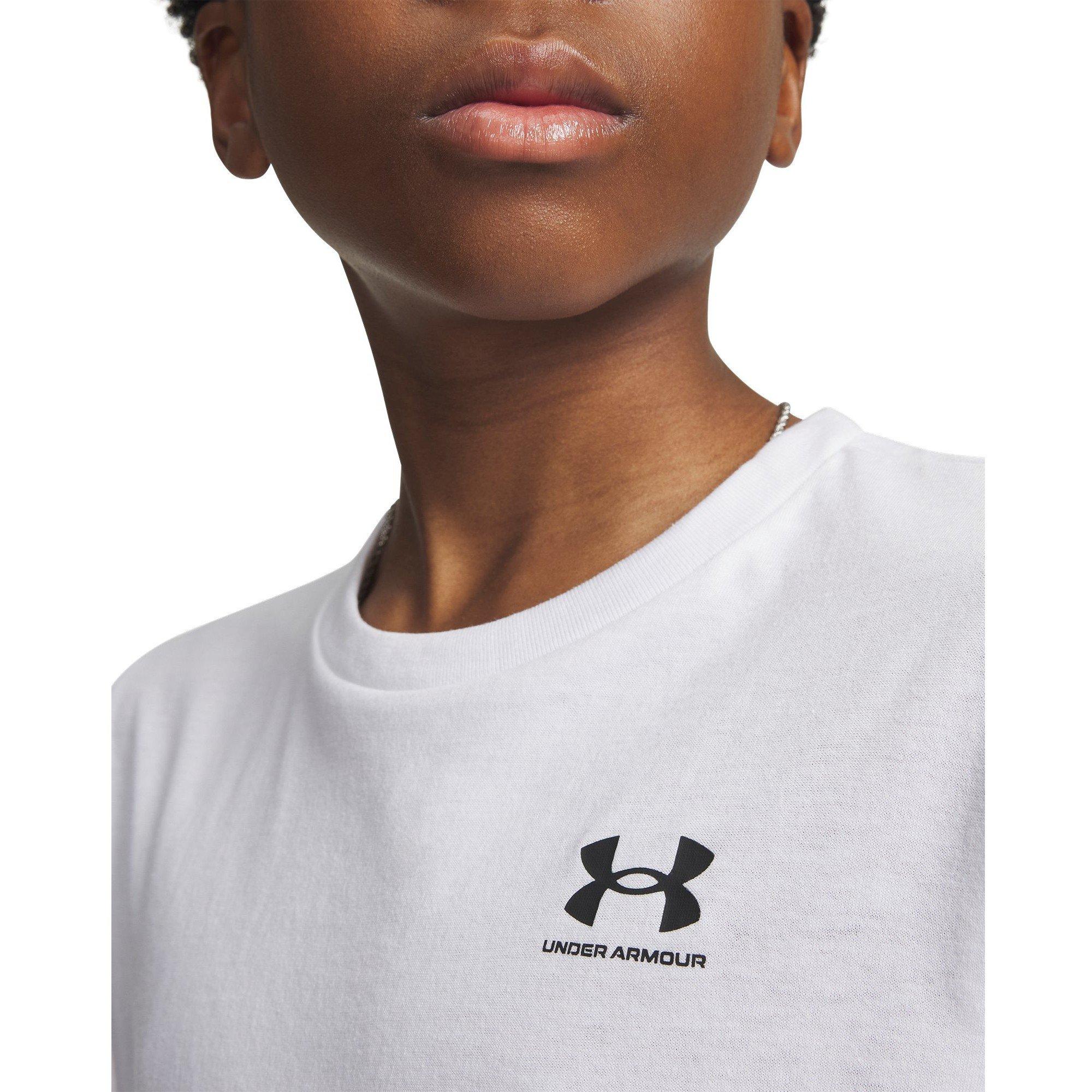 Wit - Under Armour - Left Chest Logo Short Sleeve Juniors - 5