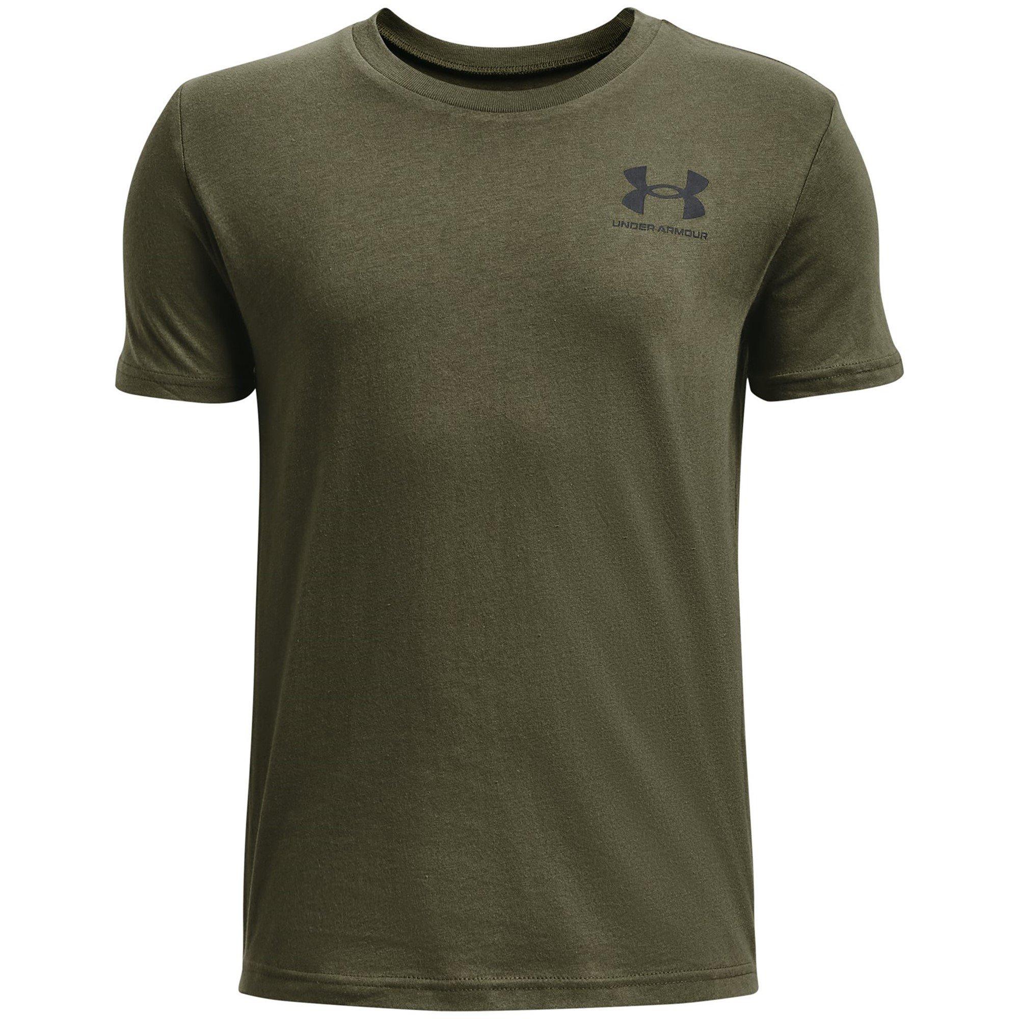 Under Armour Boys Ua Sportstyle Short Sleeve - Green - 7 - 8 Years (S)