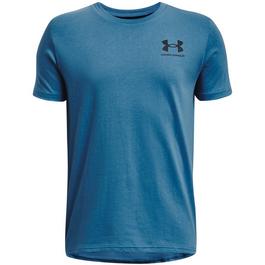 Under preto Armour UA Cotton Short Sleeve T-Shirt Junior Boys