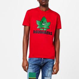 DSquared2 Graphic Weed T-Shirt