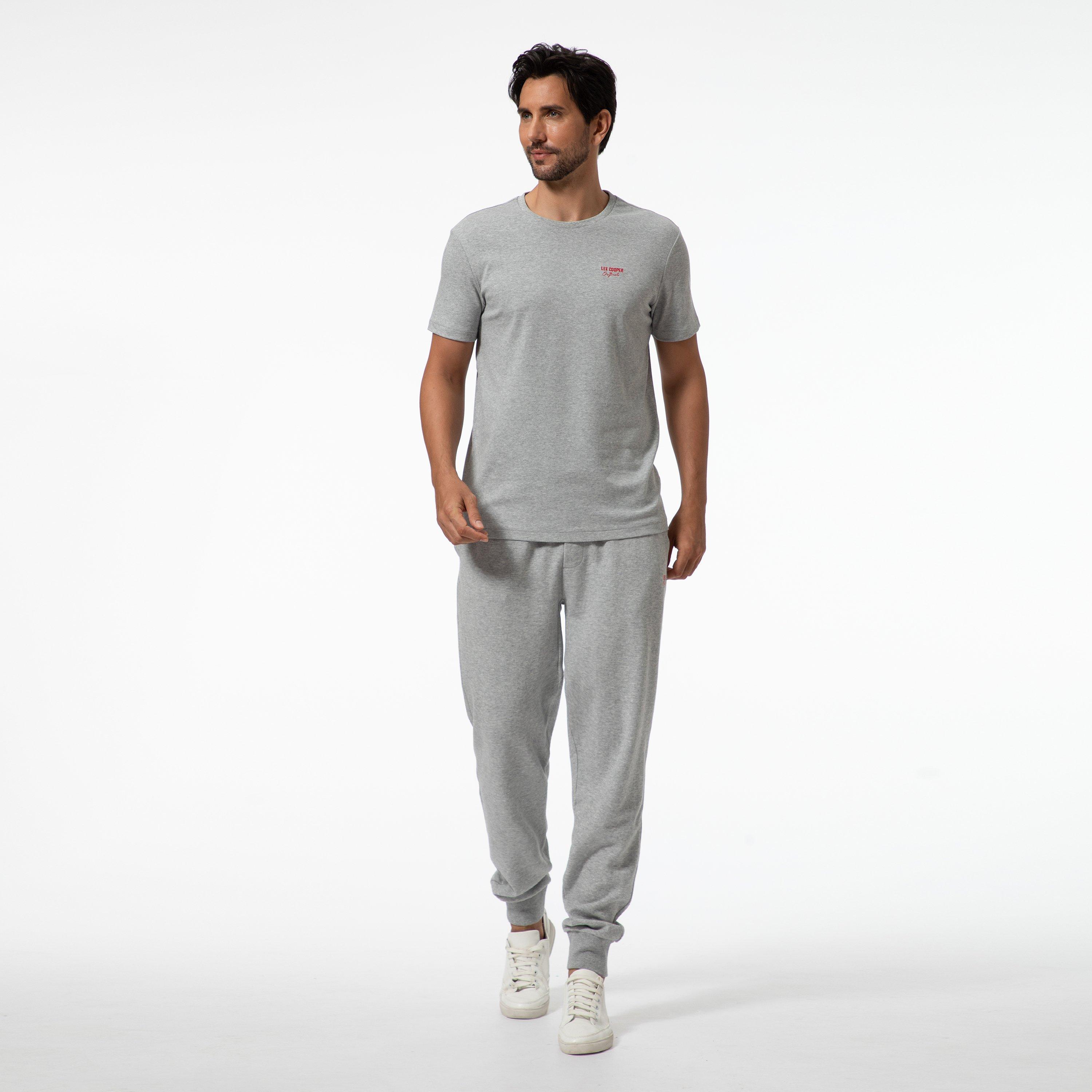 Grey - Lee Cooper - Regular Fit T-Shirt - 7