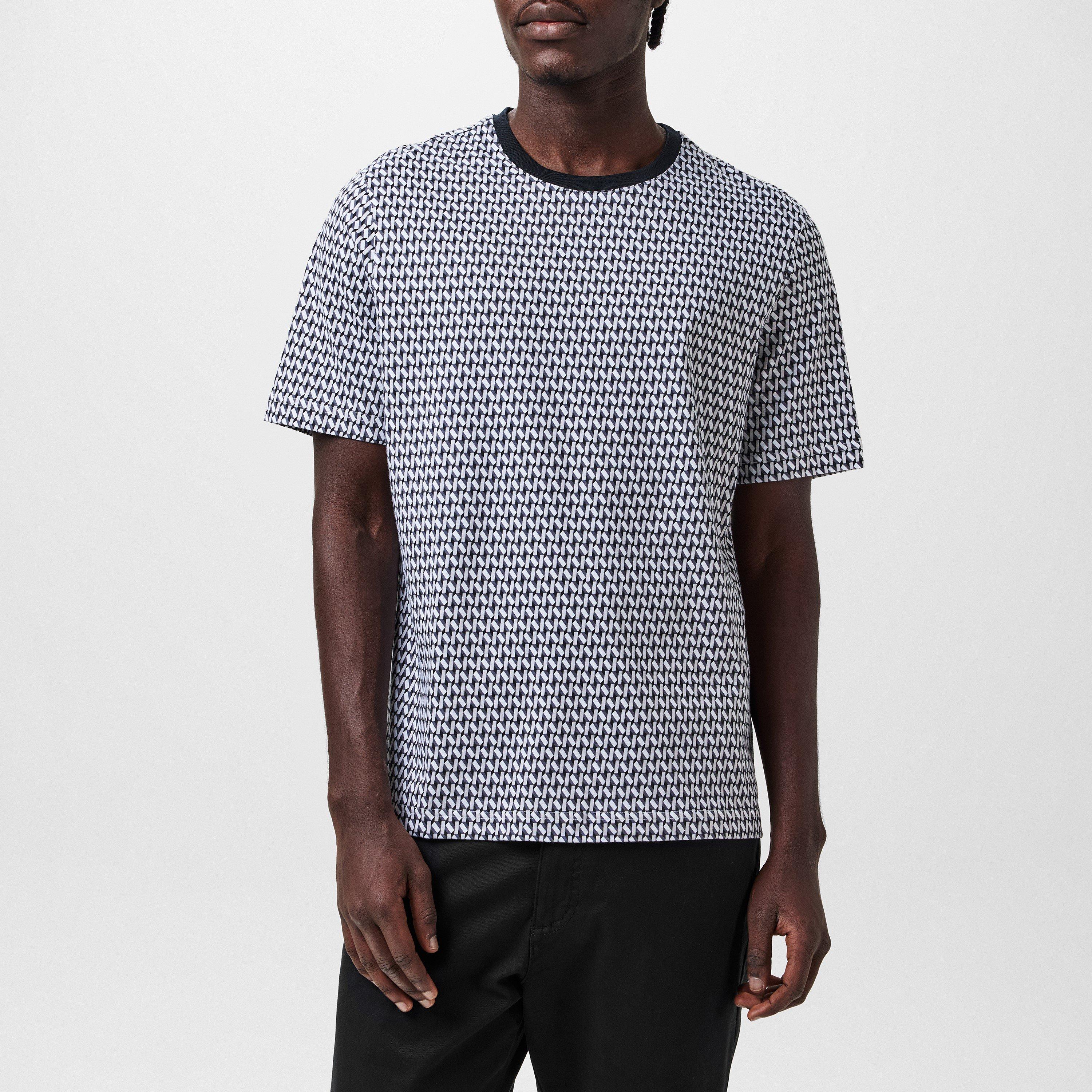 Zwart - Ted Baker - Men's Geometric Regular Fit T-Shirt - 3