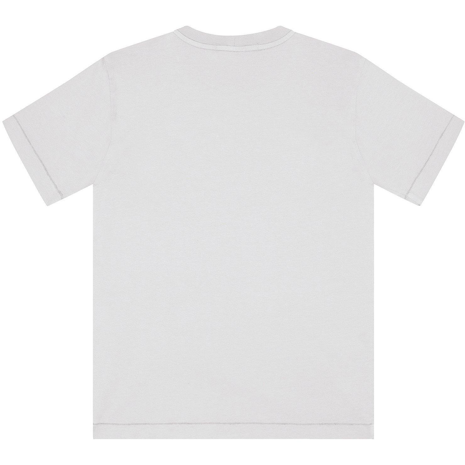 Natural V0099 - Stone Island - Boys' Plain Cotton Badge Logo T-Shirt - 2