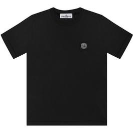 Stone Island BoysPlain Cotton Badge Logo T Shirt