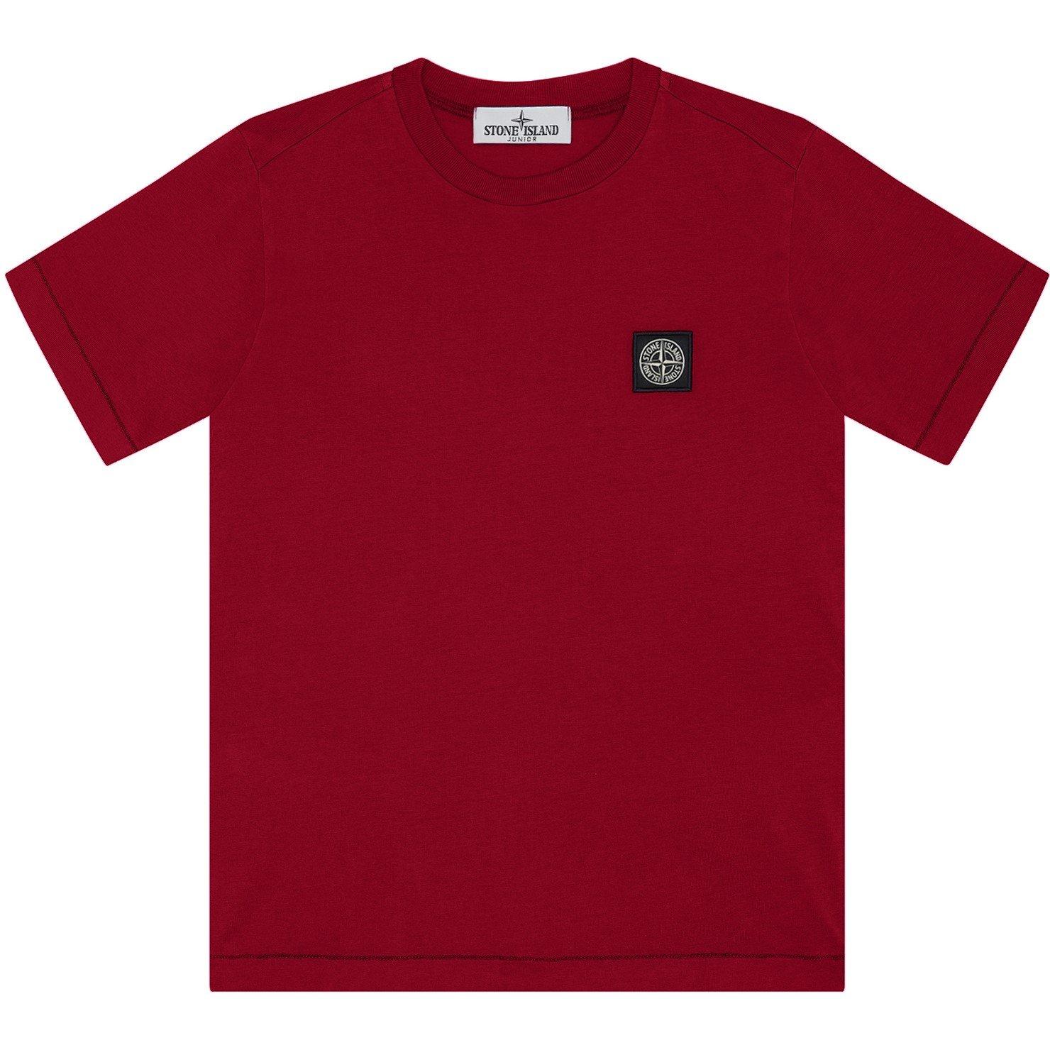Boys' Plain Cotton Badge Logo T-Shirt