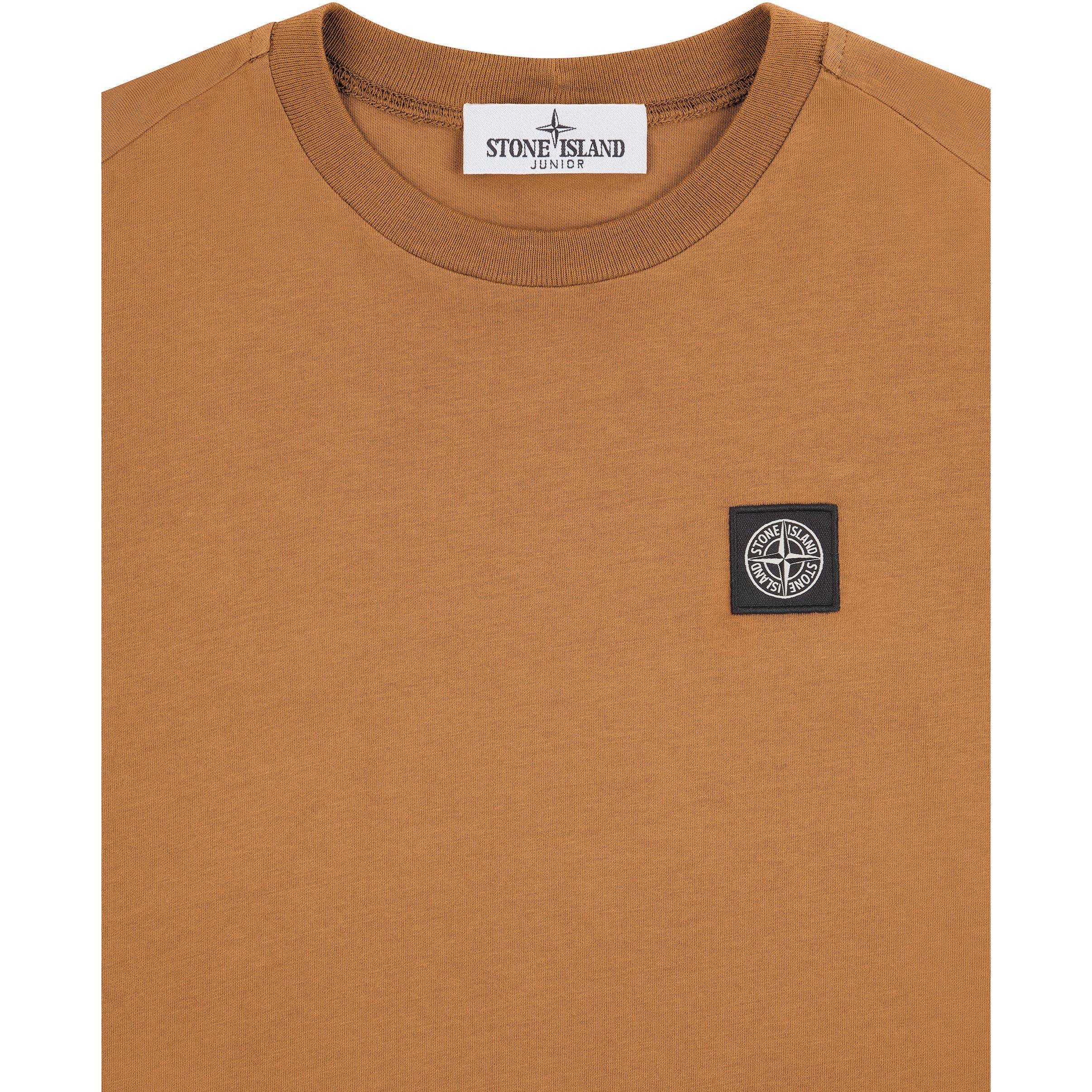 Aranco V0032 - Stone Island - Boys' Plain Cotton Badge Logo T-Shirt - 3