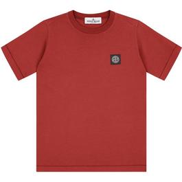 Stone Island BoysPlain Cotton Badge Logo T Shirt