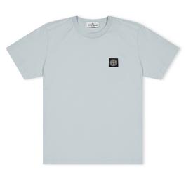 Stone Island BoysPlain Cotton Badge Logo T Shirt