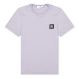 Stone Island BoysPlain Cotton Badge Logo T Shirt