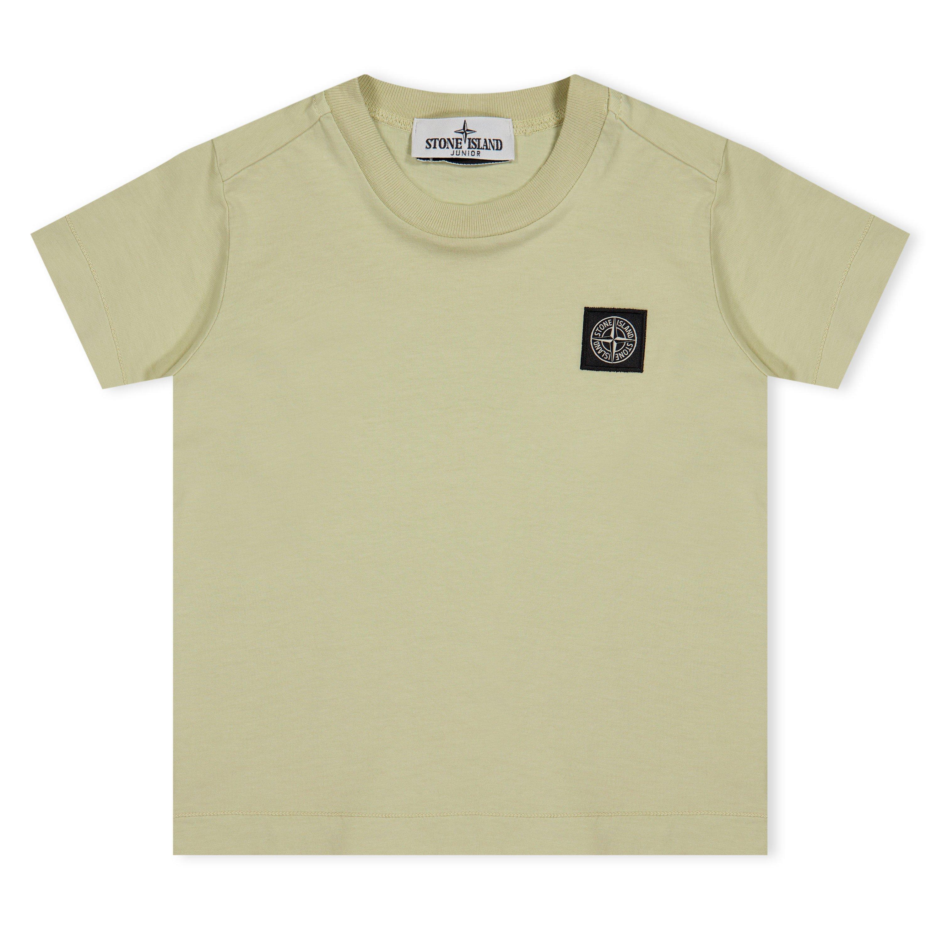 Stone Island Boys' Plain Cotton Badge Logo T-Shirt - Sabbia V0095 - Size 14 Yrs