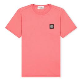 Stone Island BoysPlain Cotton Badge Logo T Shirt