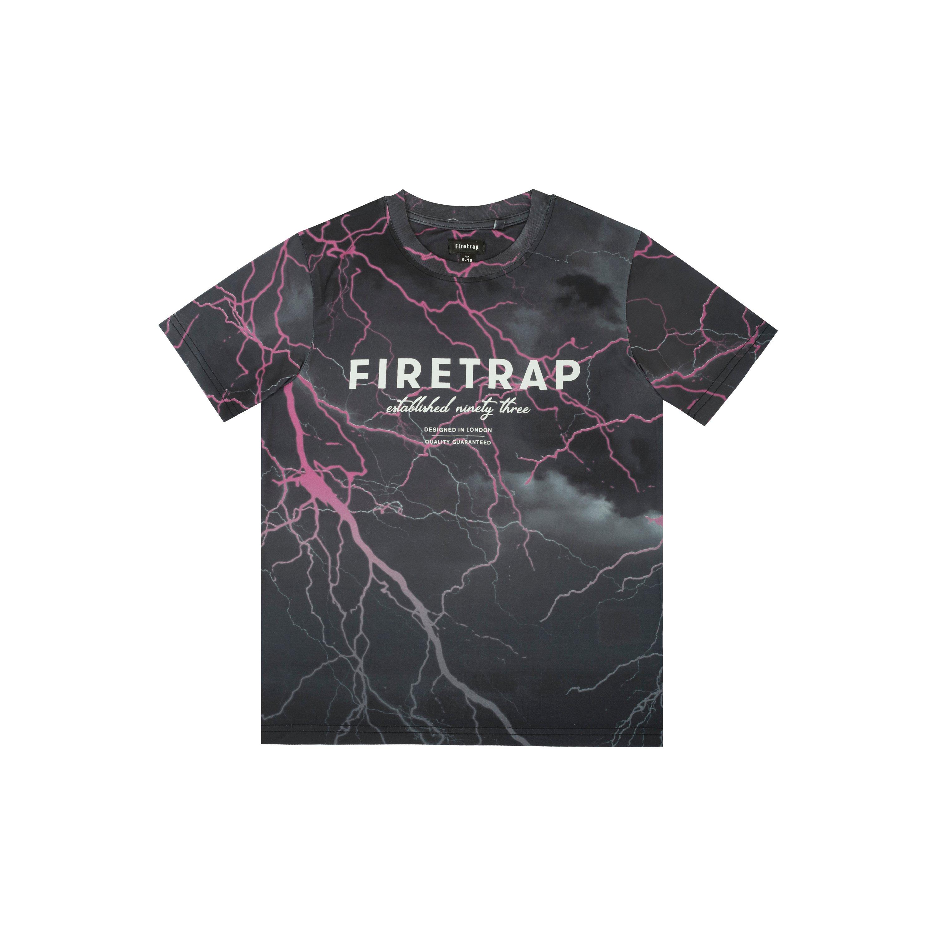 Firetrap Boys Sub T Shirt Junior - Pink Light - 13 Yrs