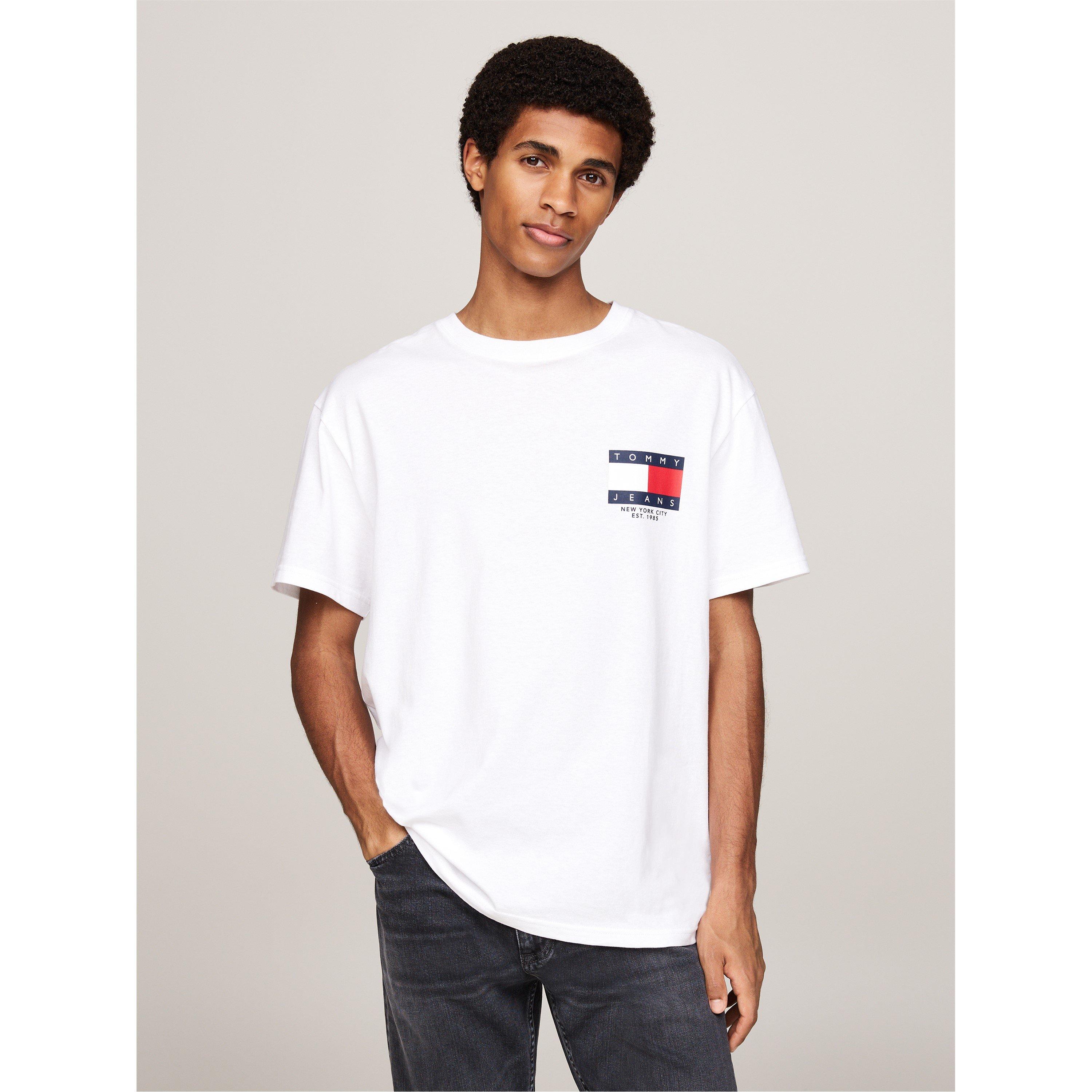 Tommy Jeans Men's Tjm Reg Rwb Sig Flag Tee Ext - White - 2XL