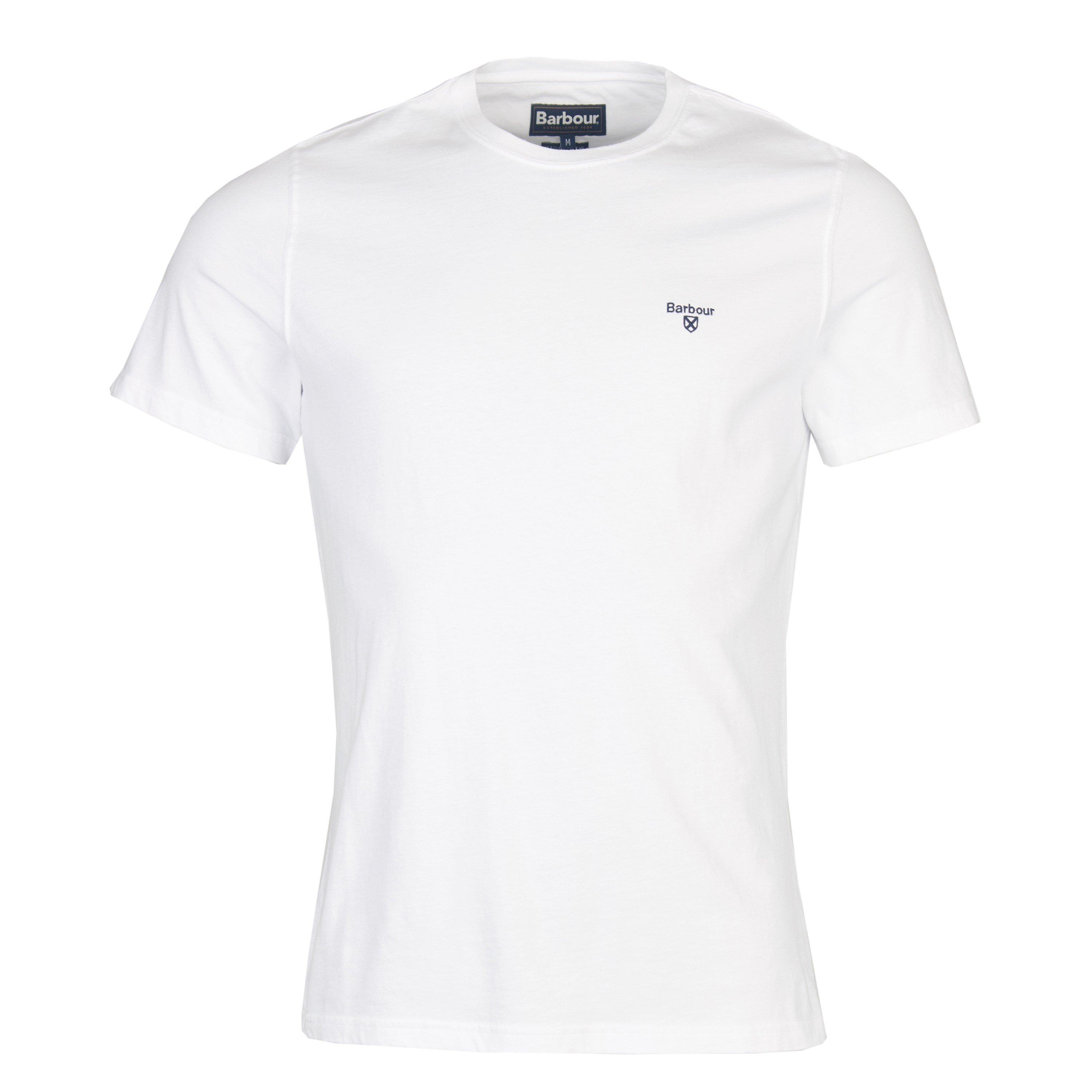 Tシャツ・カットソー BARBOUR Men T-shirt White MTS1334 WH13 Barbour tシャツ Walton Tシャツ（オーバーサイズフィット