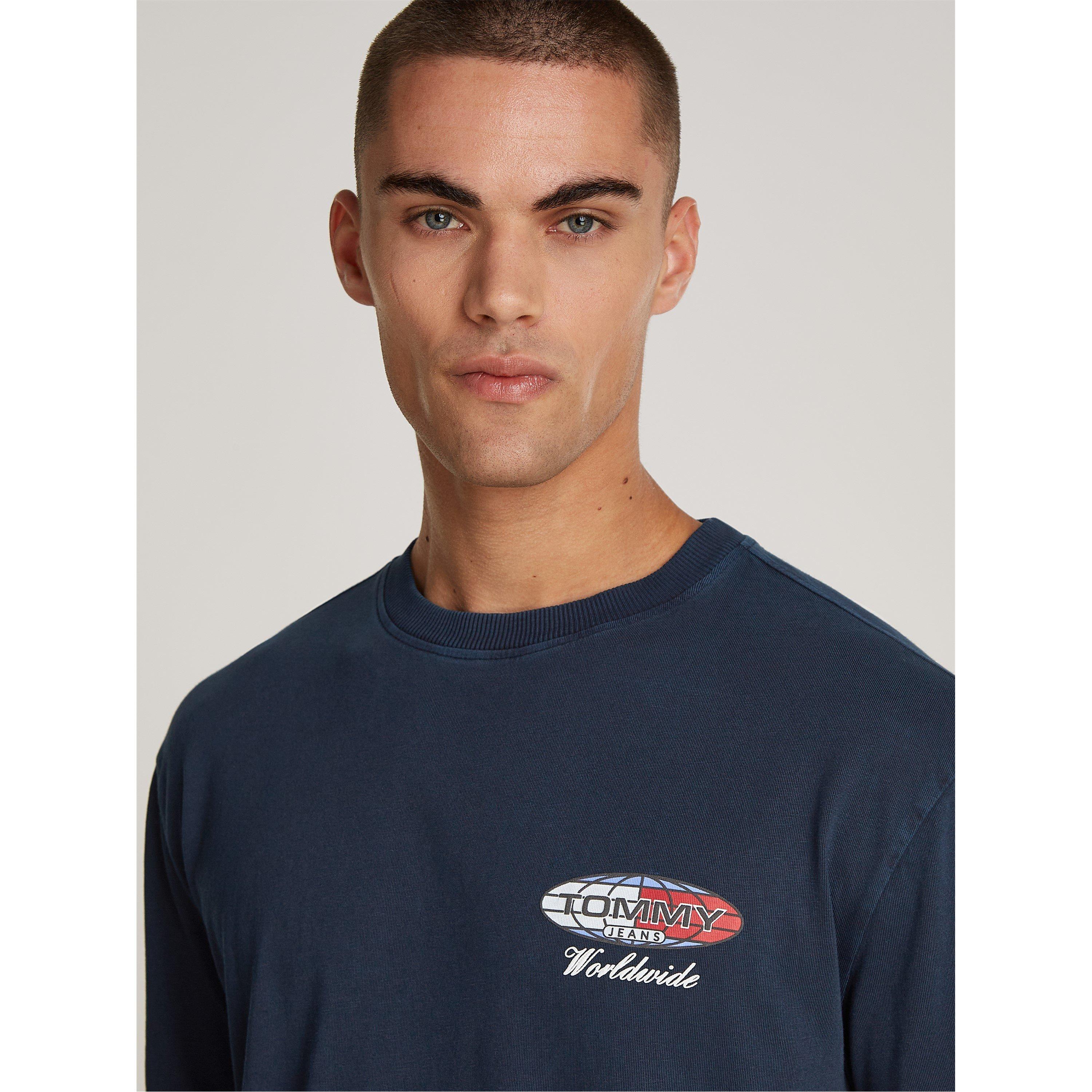 Nacht Marineblauw - Tommy Jeans - Expedition Globe Short-sleeved T-shirt - 5
