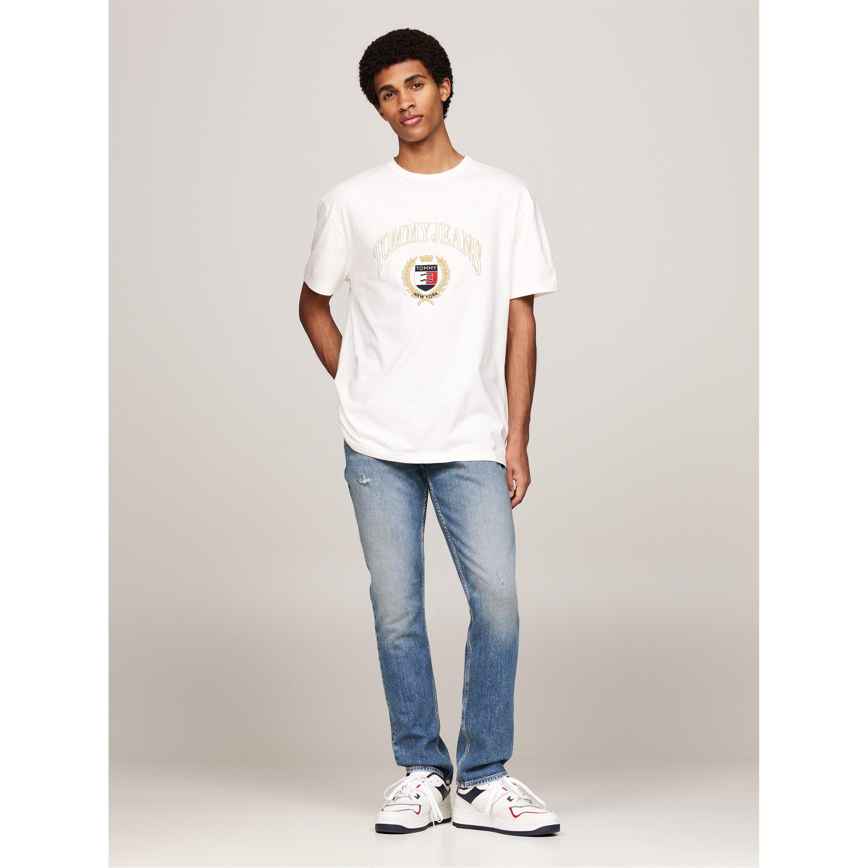 Branco Antigo - Tommy Jeans - Gold Crest T-Shirt - 3