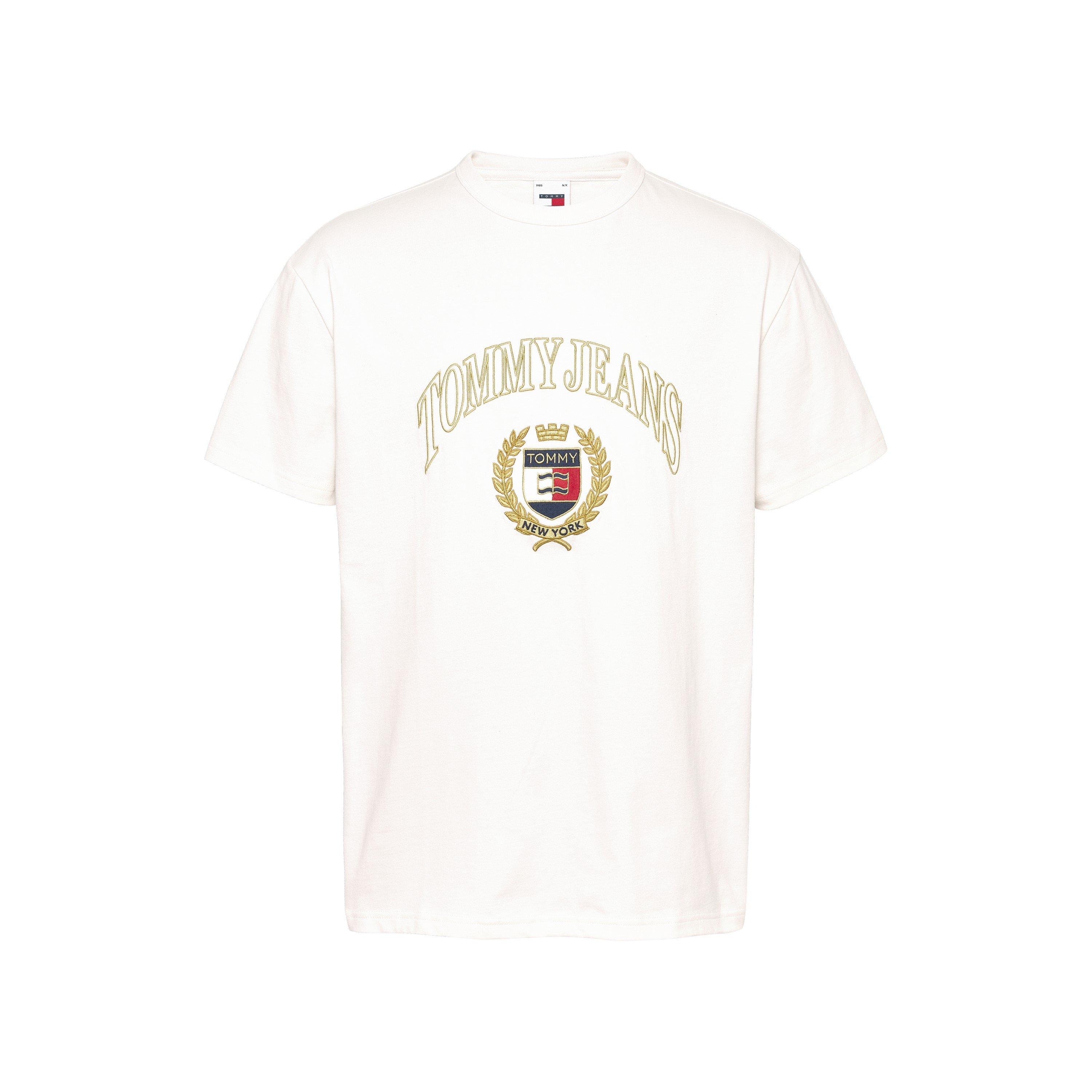 Branco Antigo - Tommy Jeans - Gold Crest T-Shirt - 5