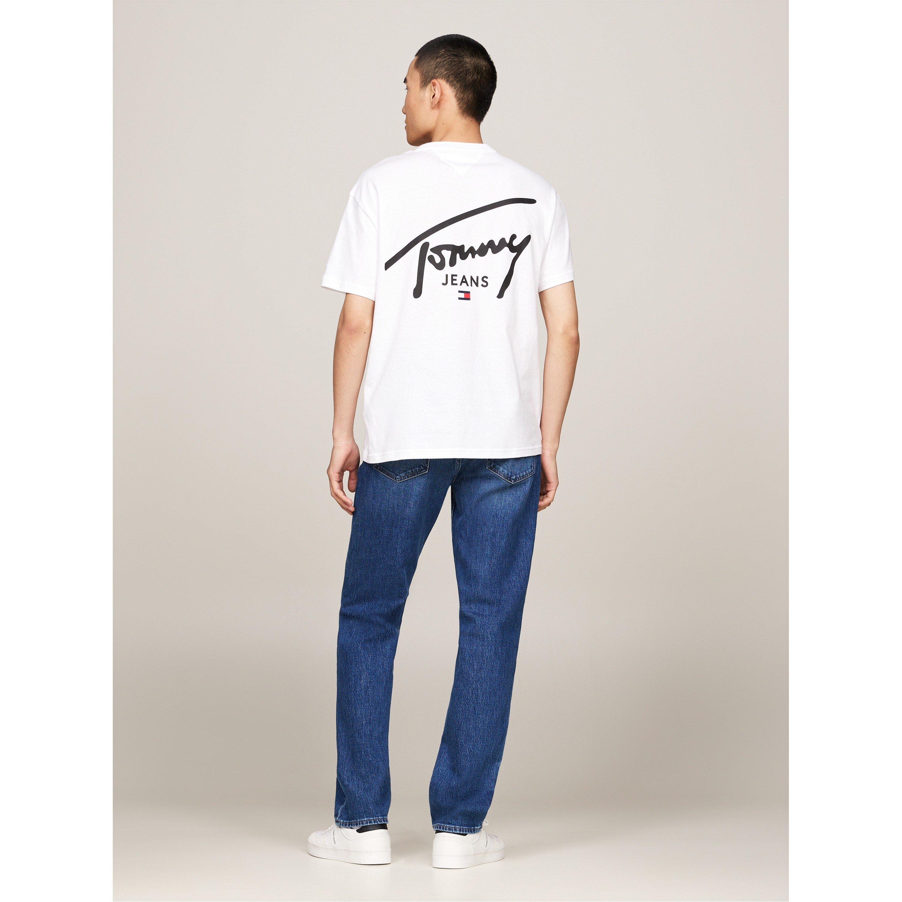 Bijela - Tommy Jeans - Tjm Reg Signature Print Tee Ext - 4