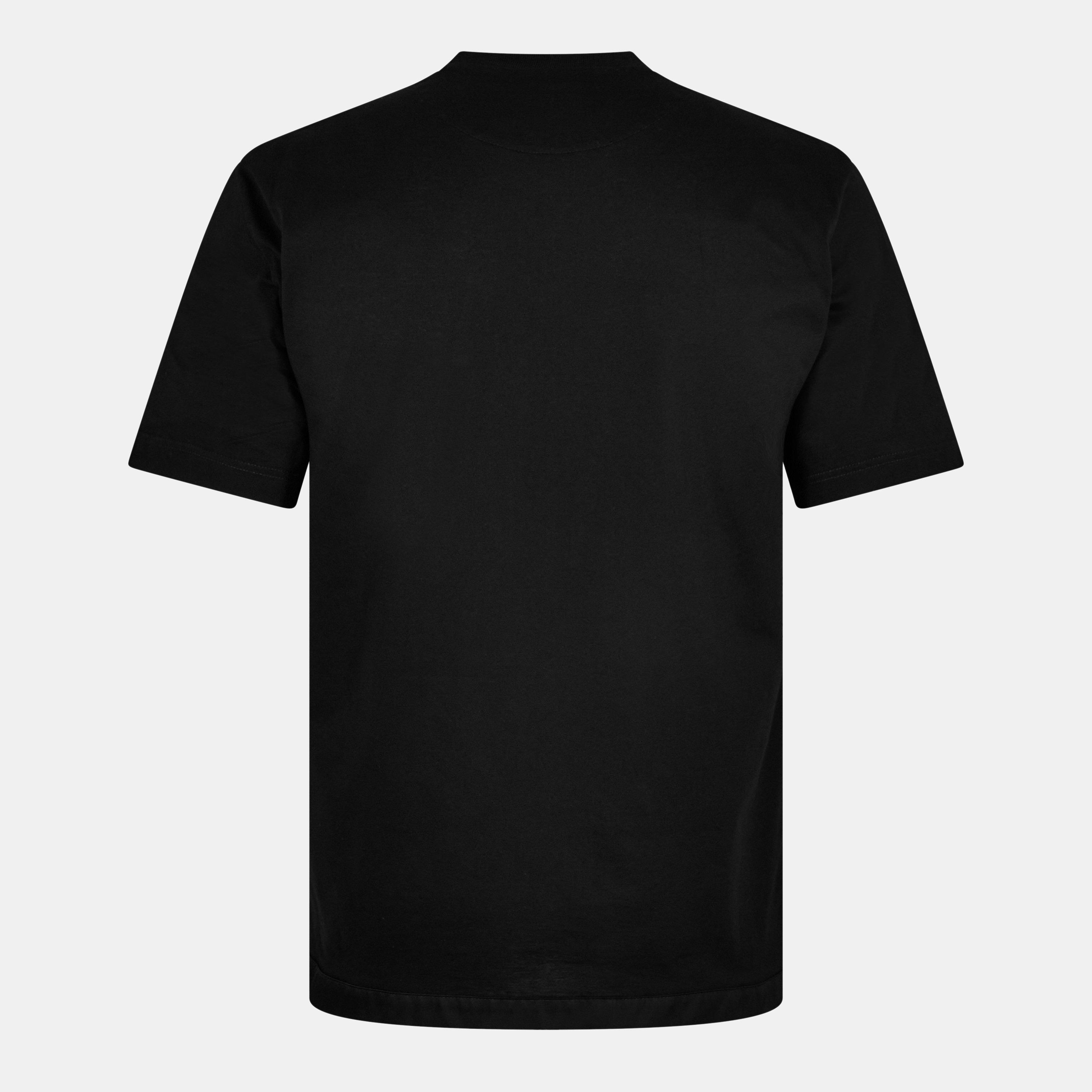 Nero - Prada - Men'S Plain Cotton Badge Pocket T-Shirt - 2