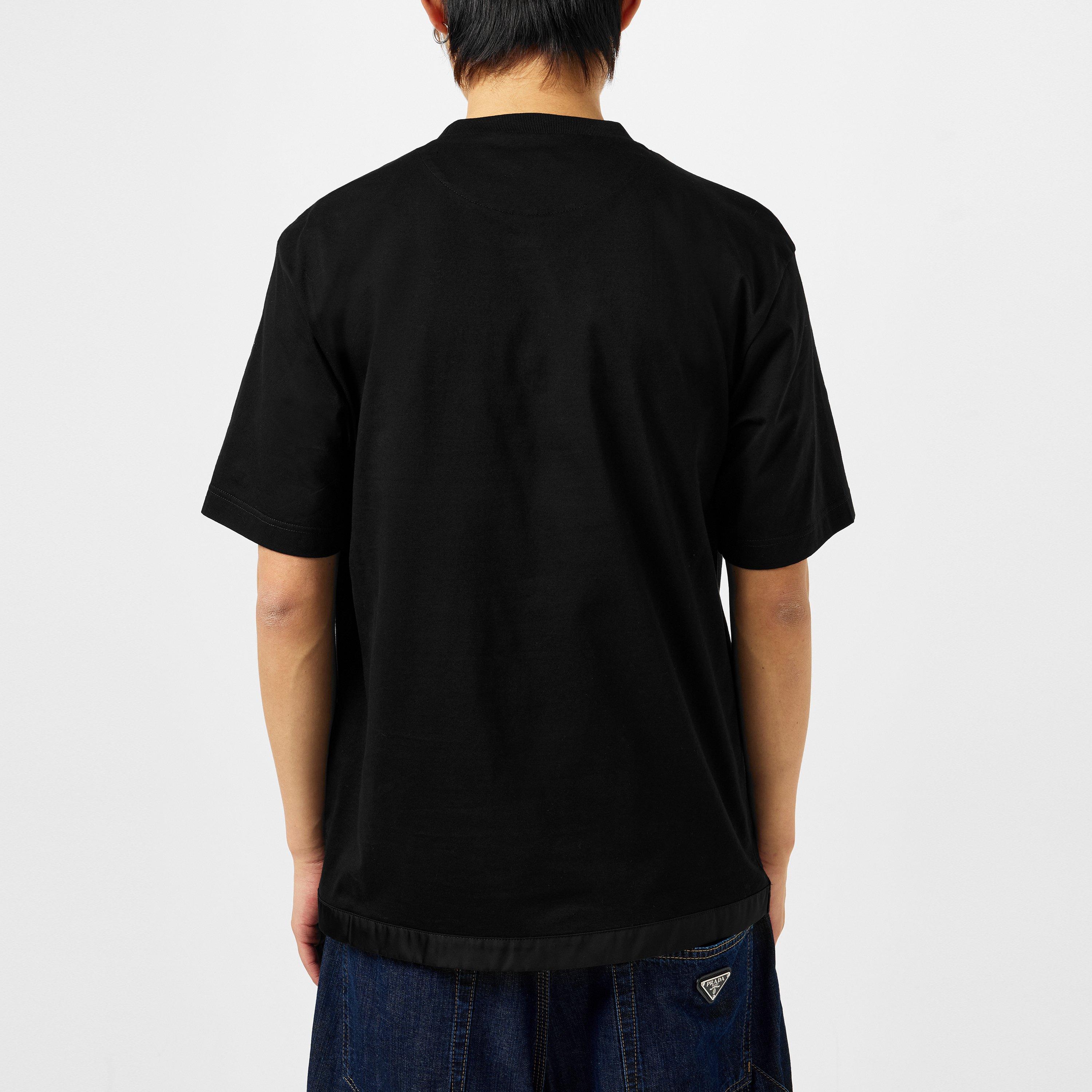 Nero - Prada - Men'S Plain Cotton Badge Pocket T-Shirt - 4