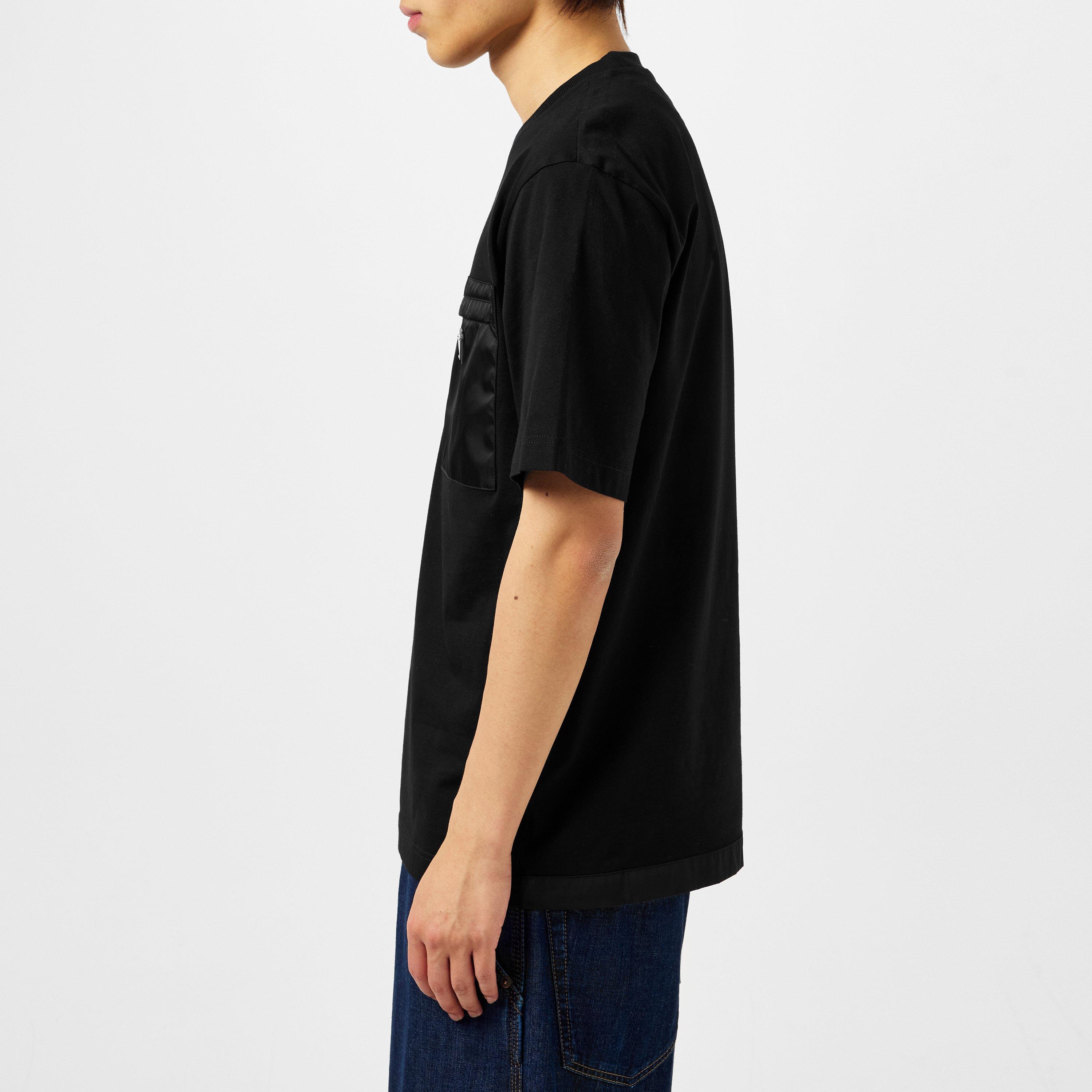 Nero - Prada - Men'S Plain Cotton Badge Pocket T-Shirt - 5