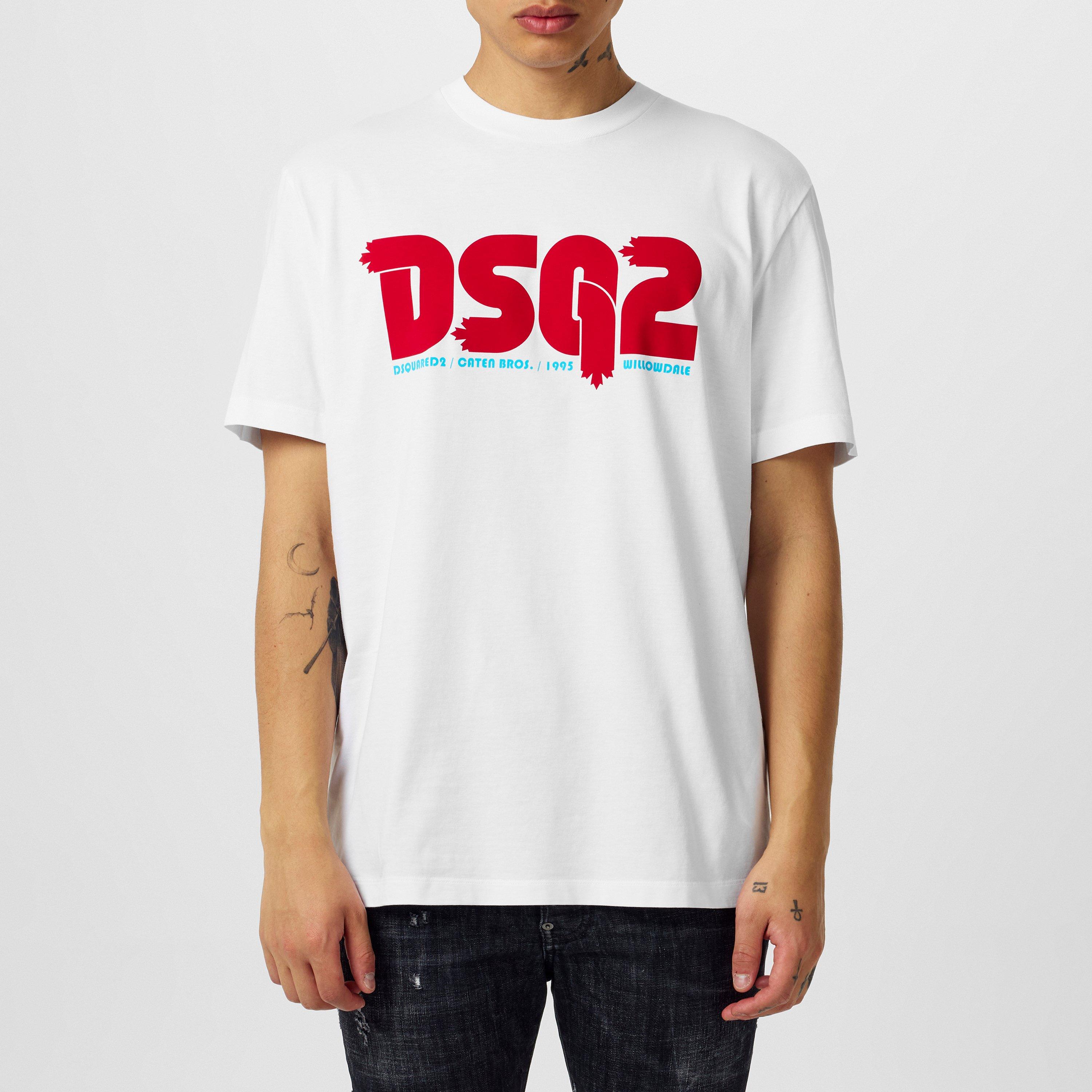 White - DSquared2 - Dsq2 Regular Fit T-Shirt - 3