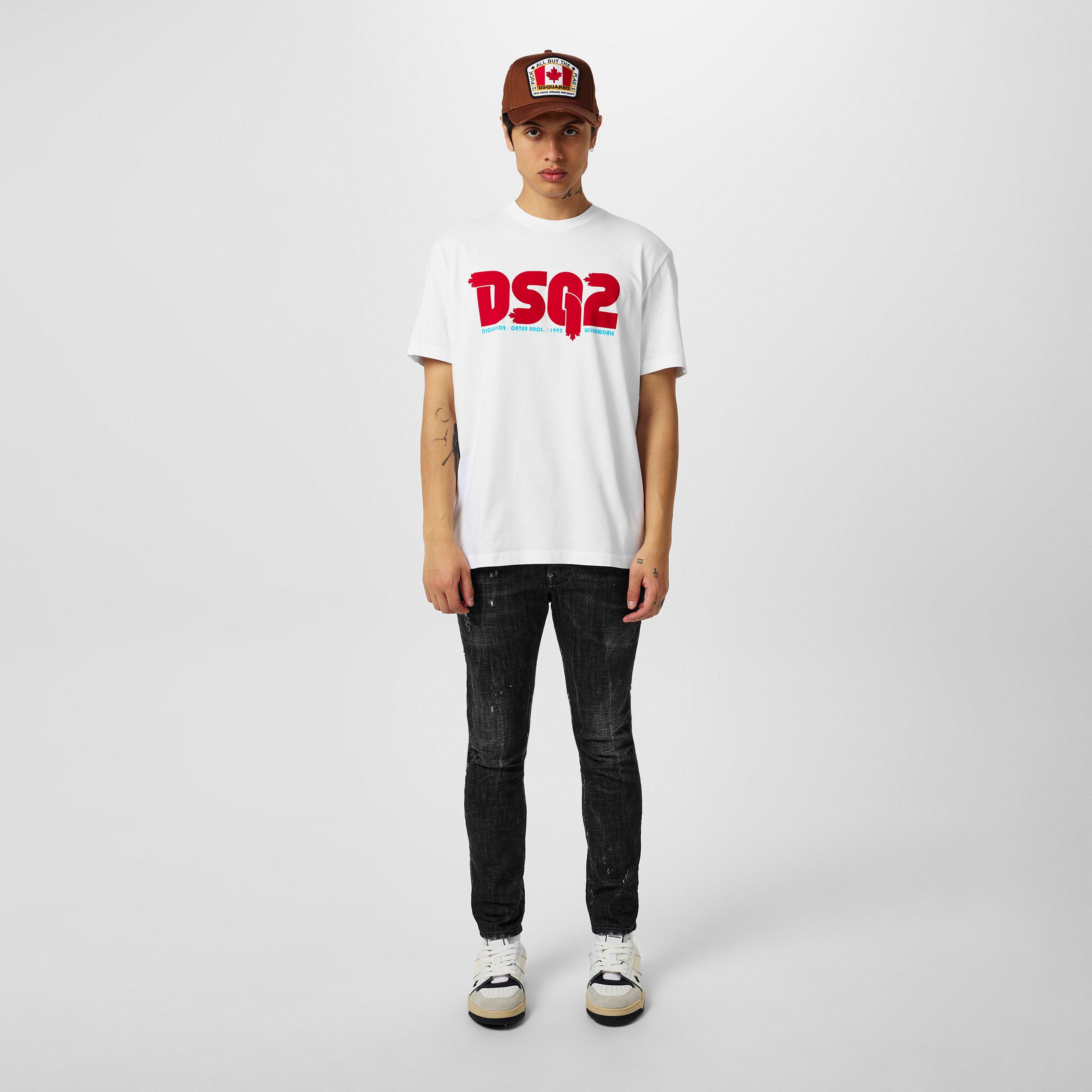 White - DSquared2 - Dsq2 Regular Fit T-Shirt - 6