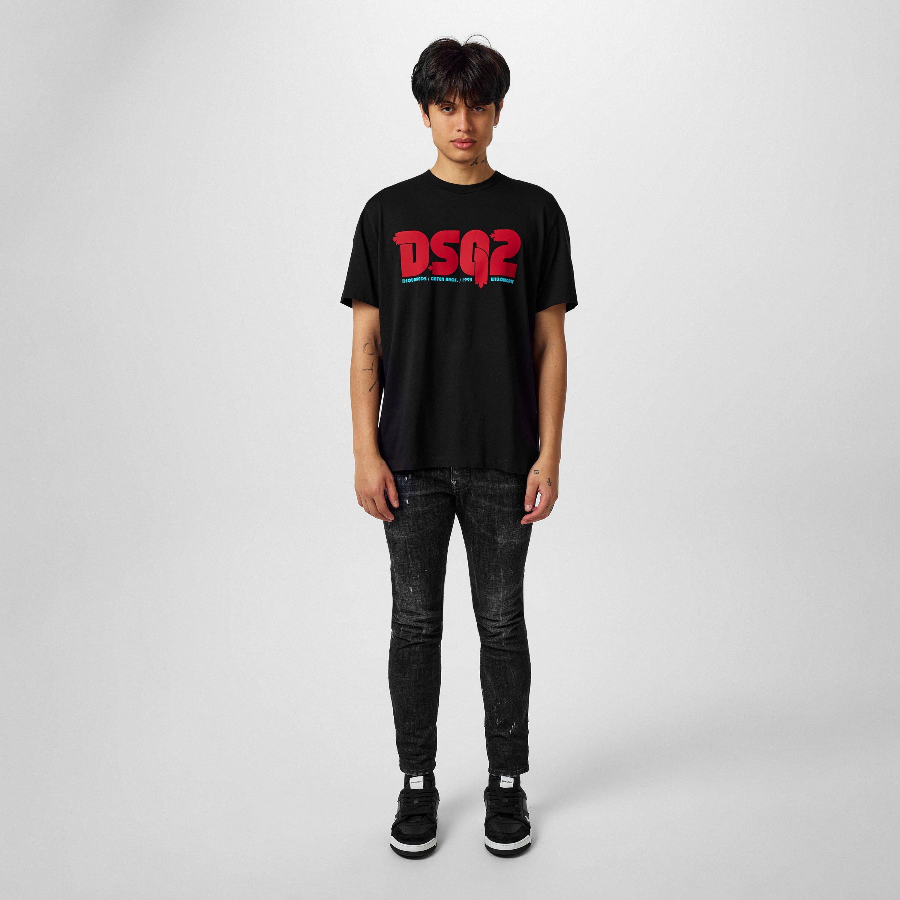 Black - DSquared2 - Dsq2 Regular Fit T-Shirt - 6