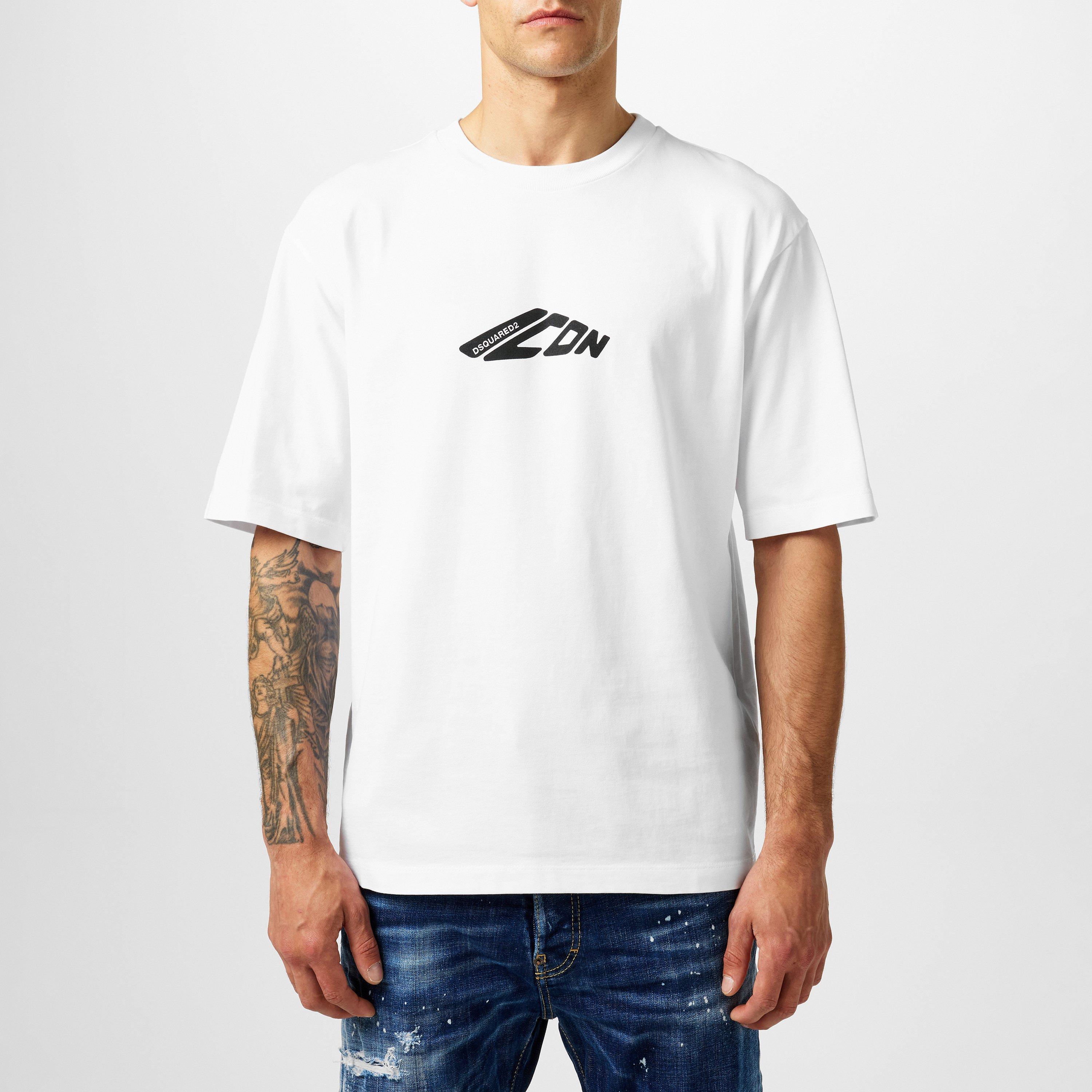 White - DSquared2 - New Icon T-Shirt - 3