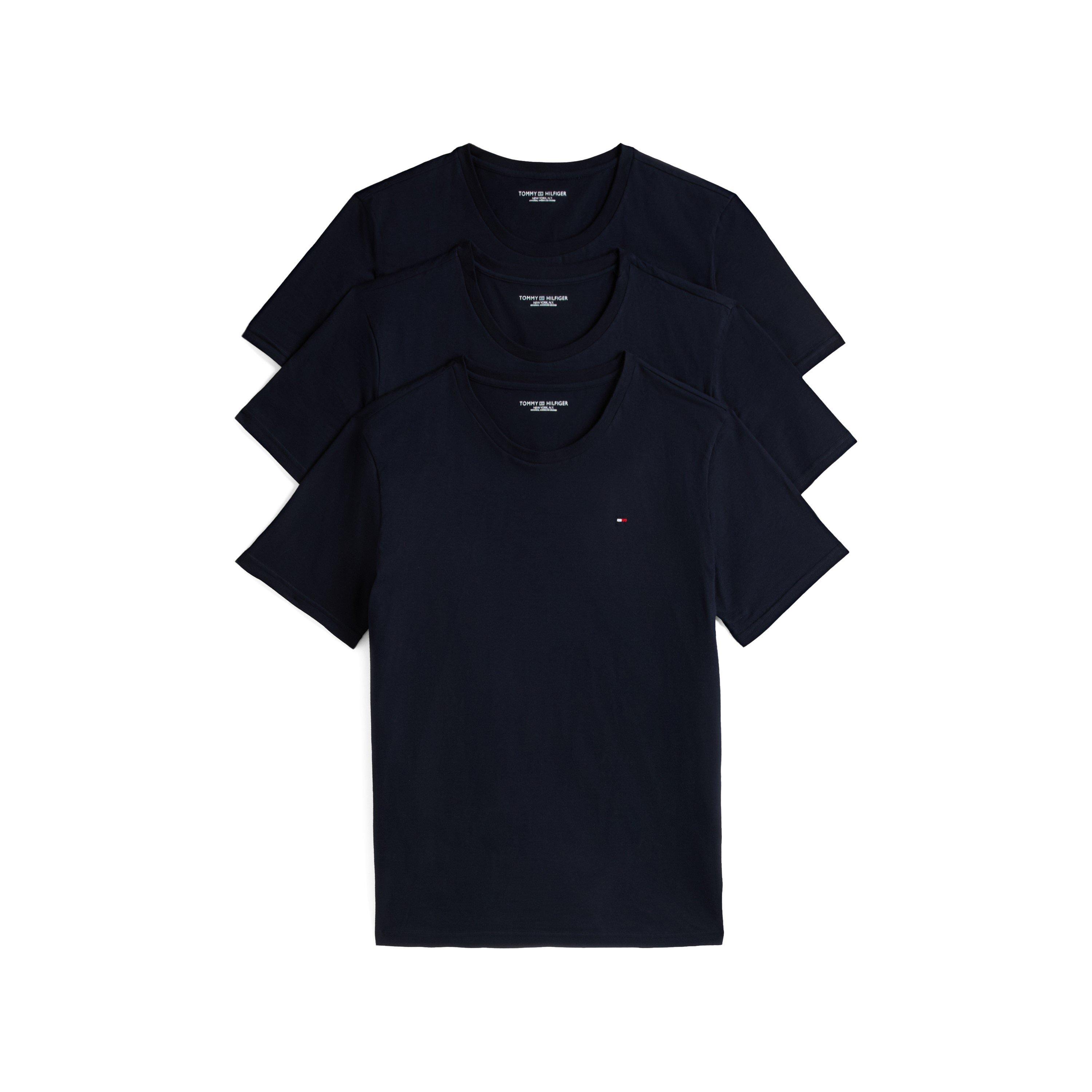 Tommy Hilfiger 3 Pack Short Sleeve T-Shirts - Navy/Navy/Navy - M