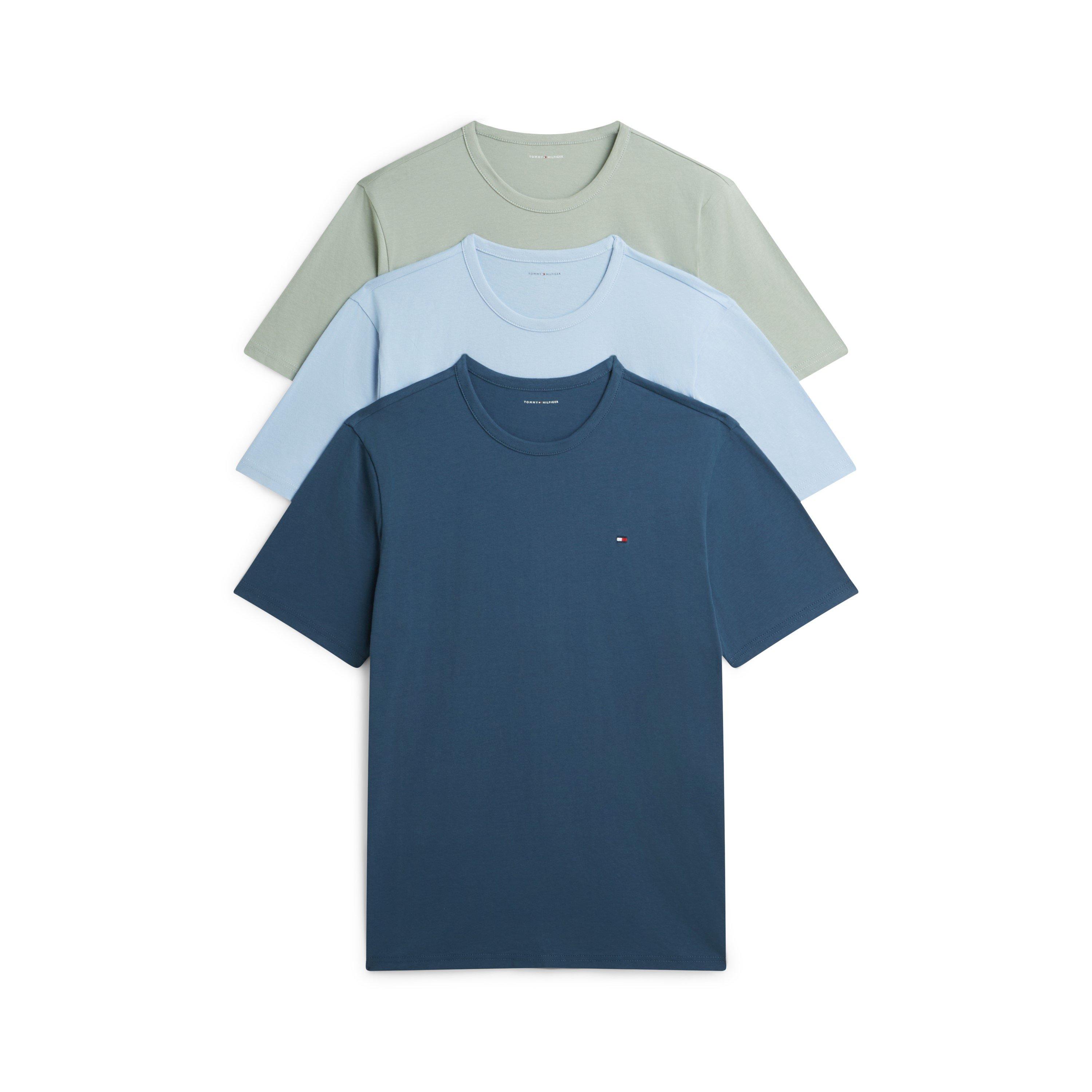 Tommy Hilfiger Mens 3 Pack Cotton Jersey Crew Neck T-Shirts, Multi, Size L, Men - Image 2