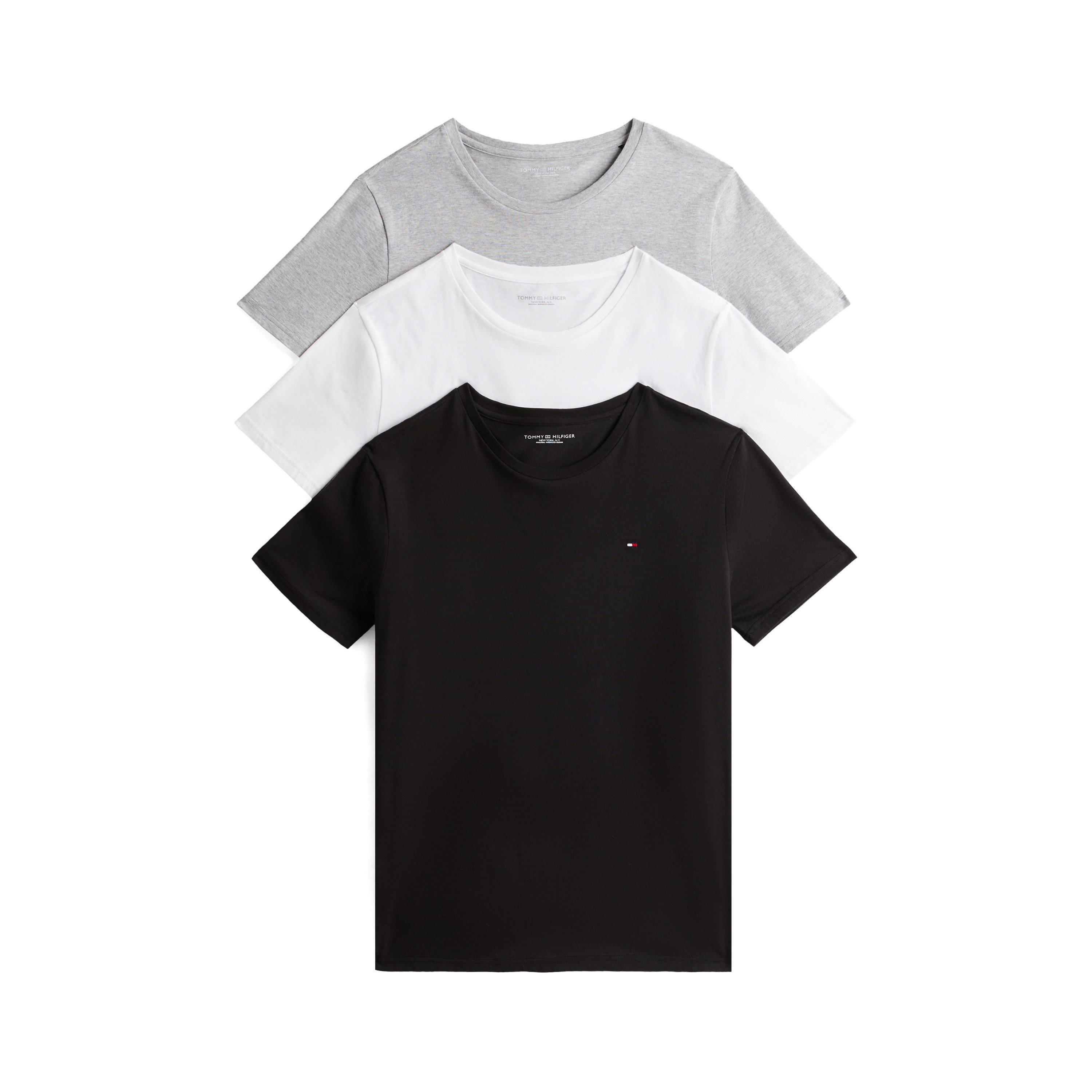 Wht/Blk/Gry - Tommy Hilfiger - 3 Pack Short Sleeve T-Shirts - 1