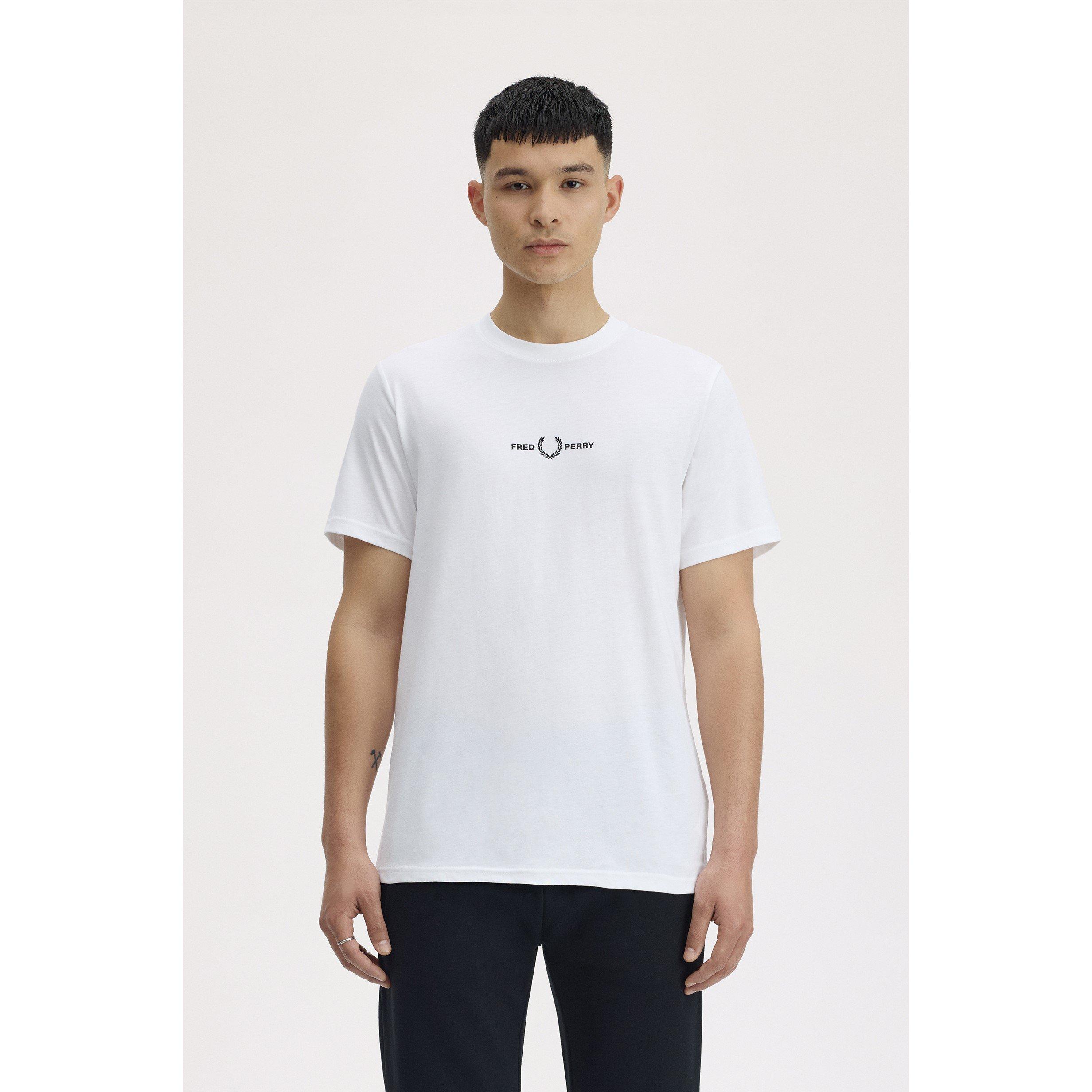 White 100 - Fred Perry - Embroidered Logo T Shirt - 3