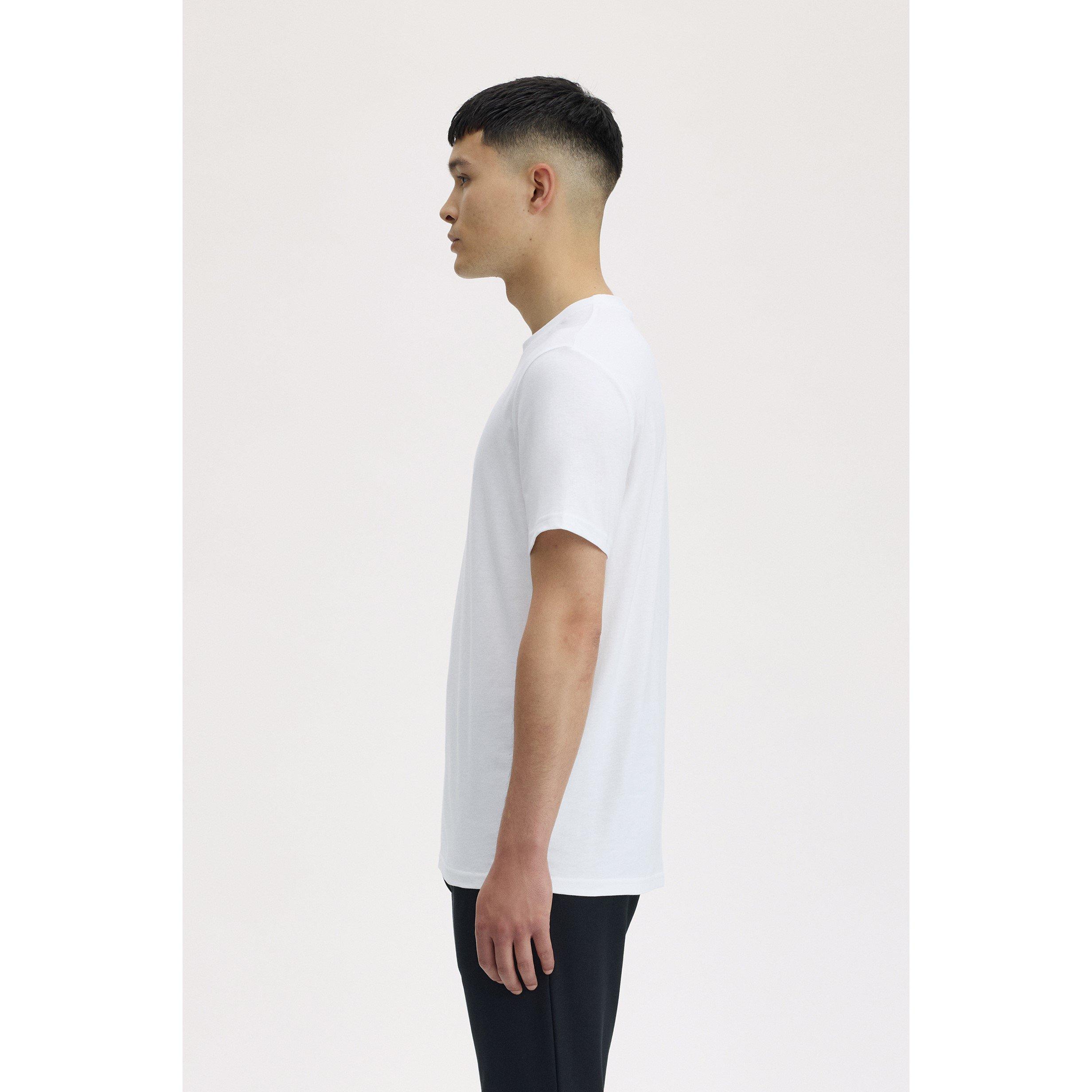 White 100 - Fred Perry - Embroidered Logo T Shirt - 4