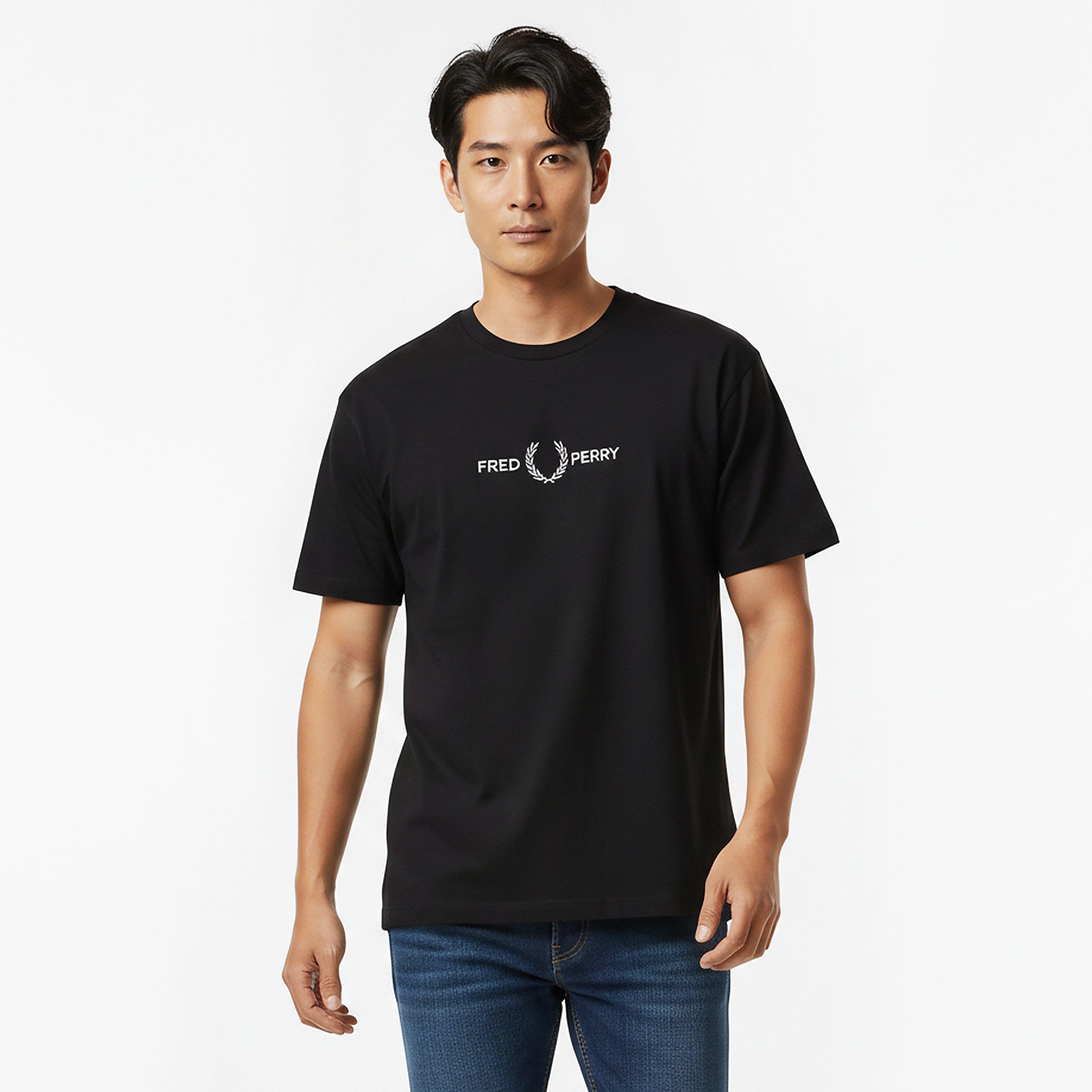 Black 102 - Fred Perry - Embroidered Logo T Shirt - 3