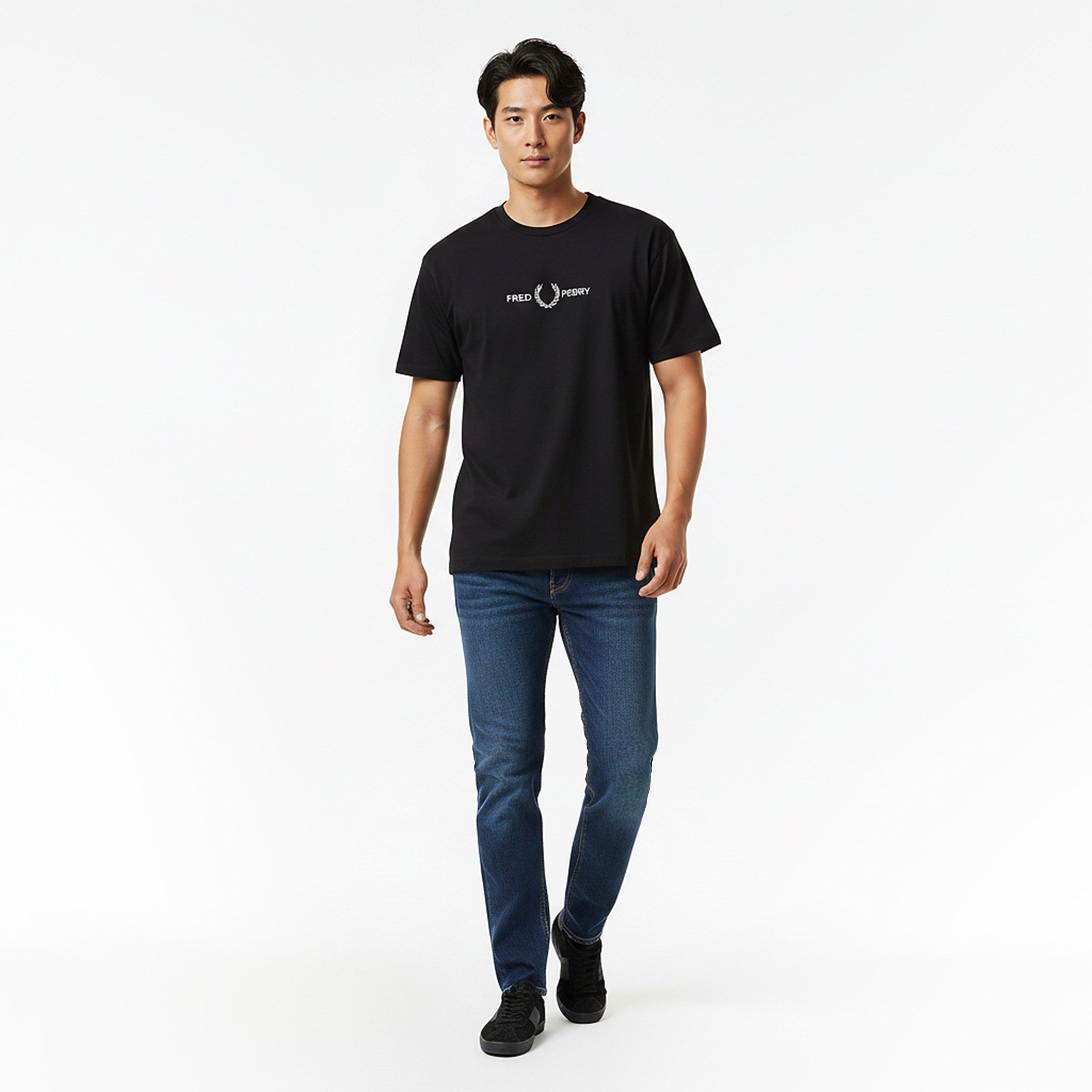 Black 102 - Fred Perry - Embroidered Logo T Shirt - 6