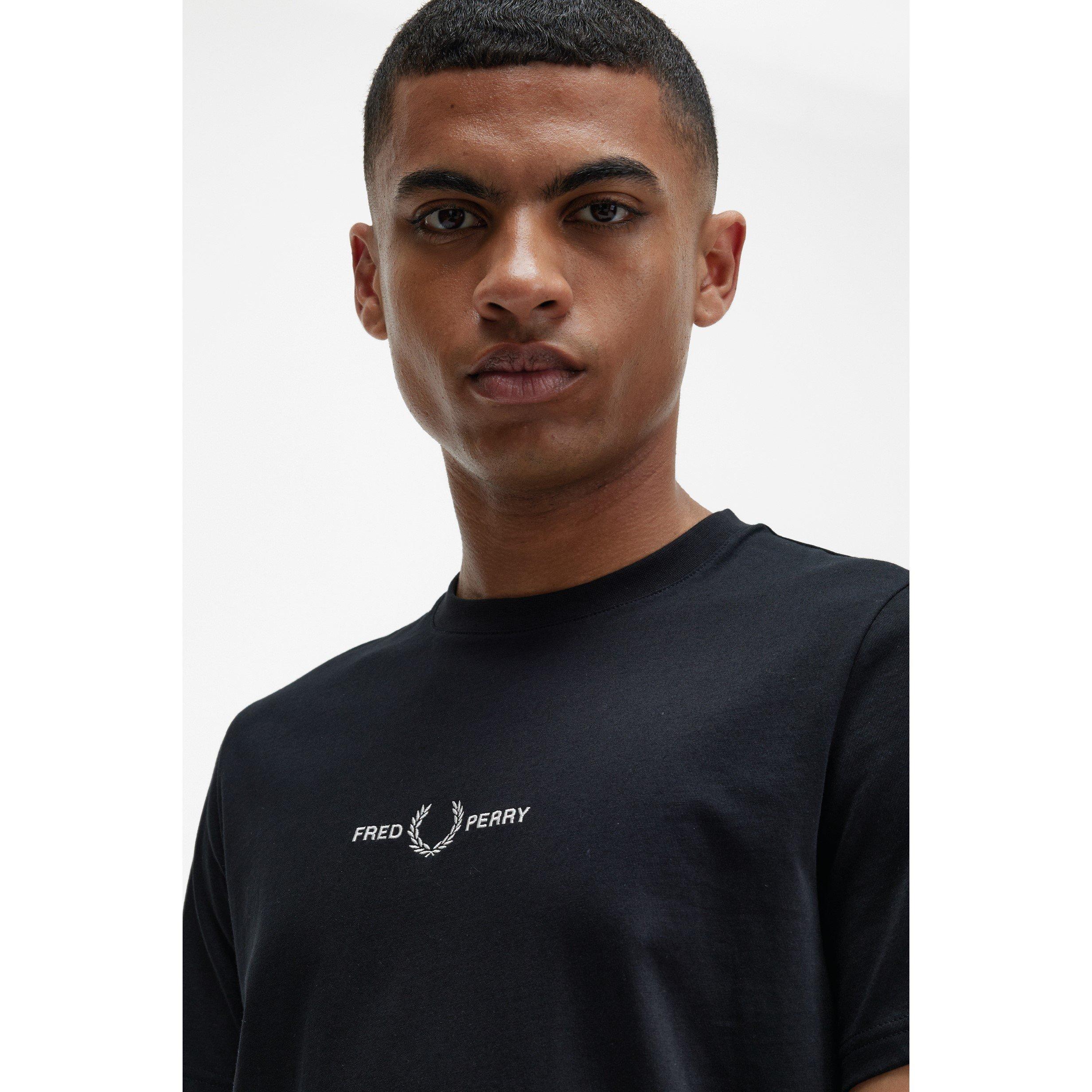 Black 102 - Fred Perry - Embroidered Logo T Shirt - 5
